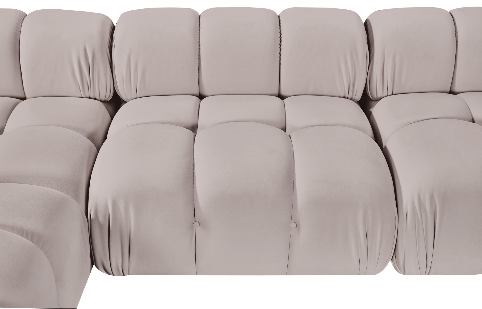 Orin - U-Shaped Velvet 6 Piece Modular Sectional
