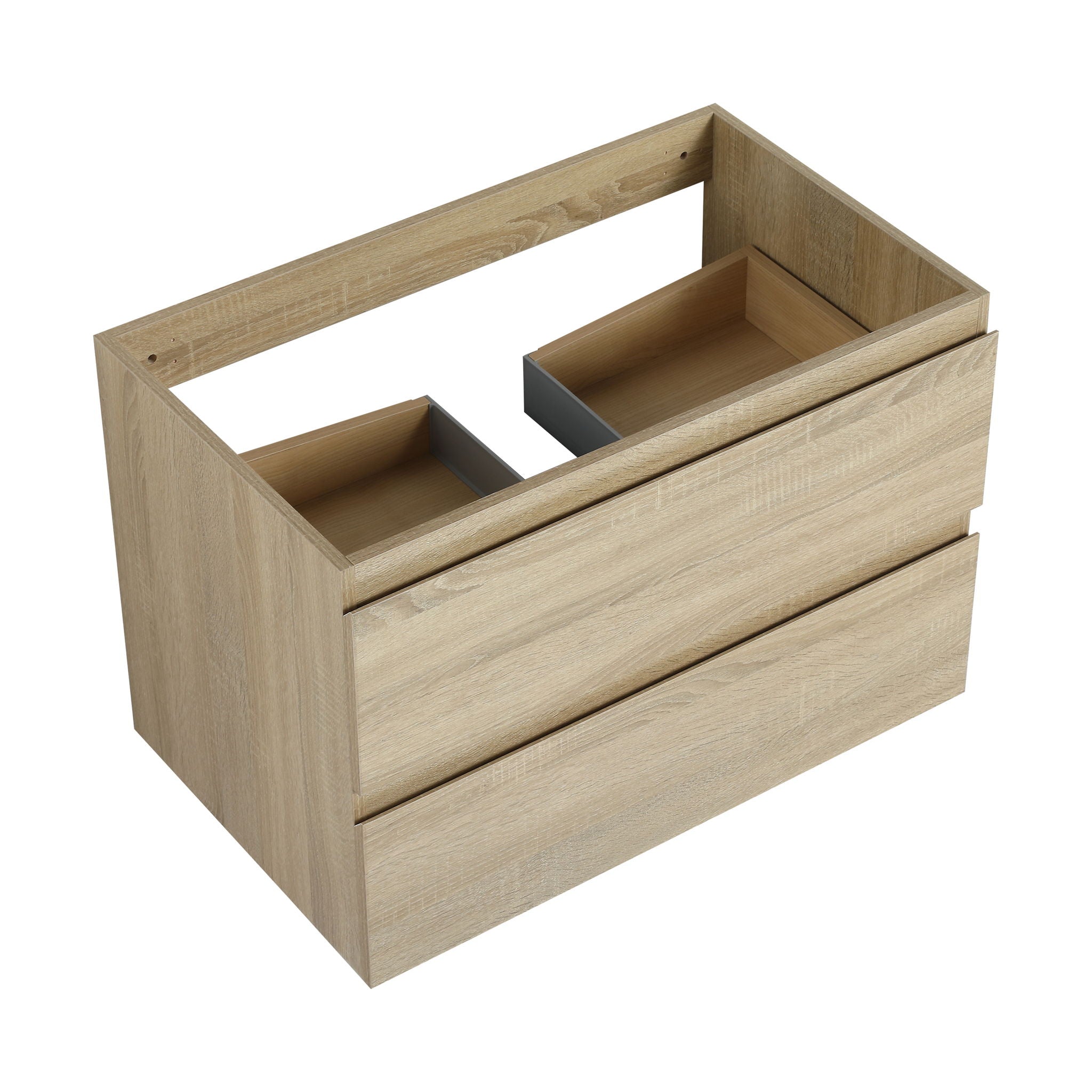 Wall Mounted Bathroom Vanity & Sink, 2 Soft Close Drawers