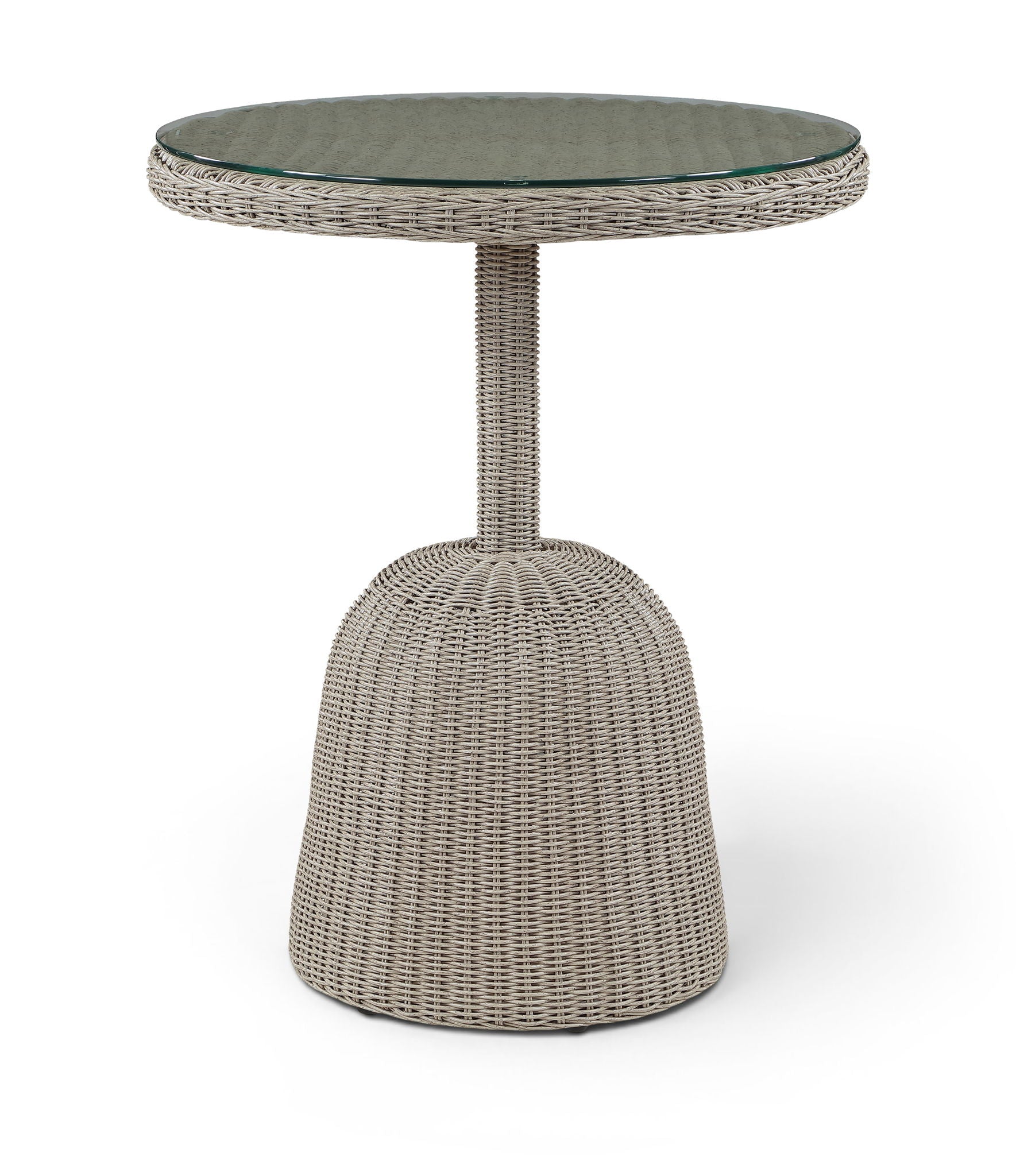 Seacrest - Tempered Glass Top And Wicker Outdoor Patio Counter Height Table