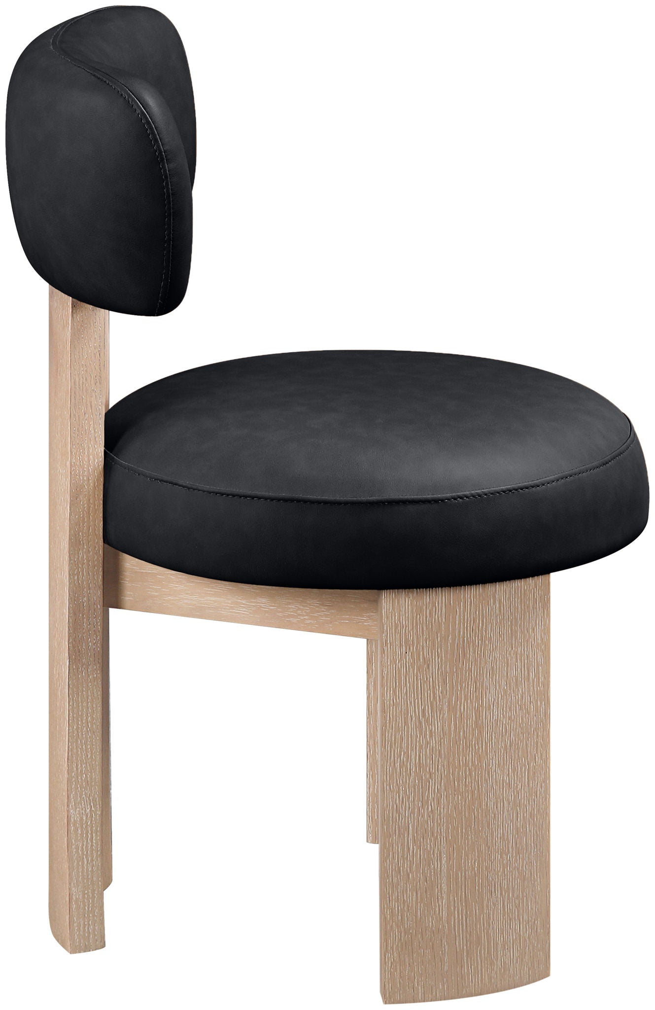 Atelier - Vegan Leather Upholstered Dining Chair (Set of 2) - Painted Natural Frame