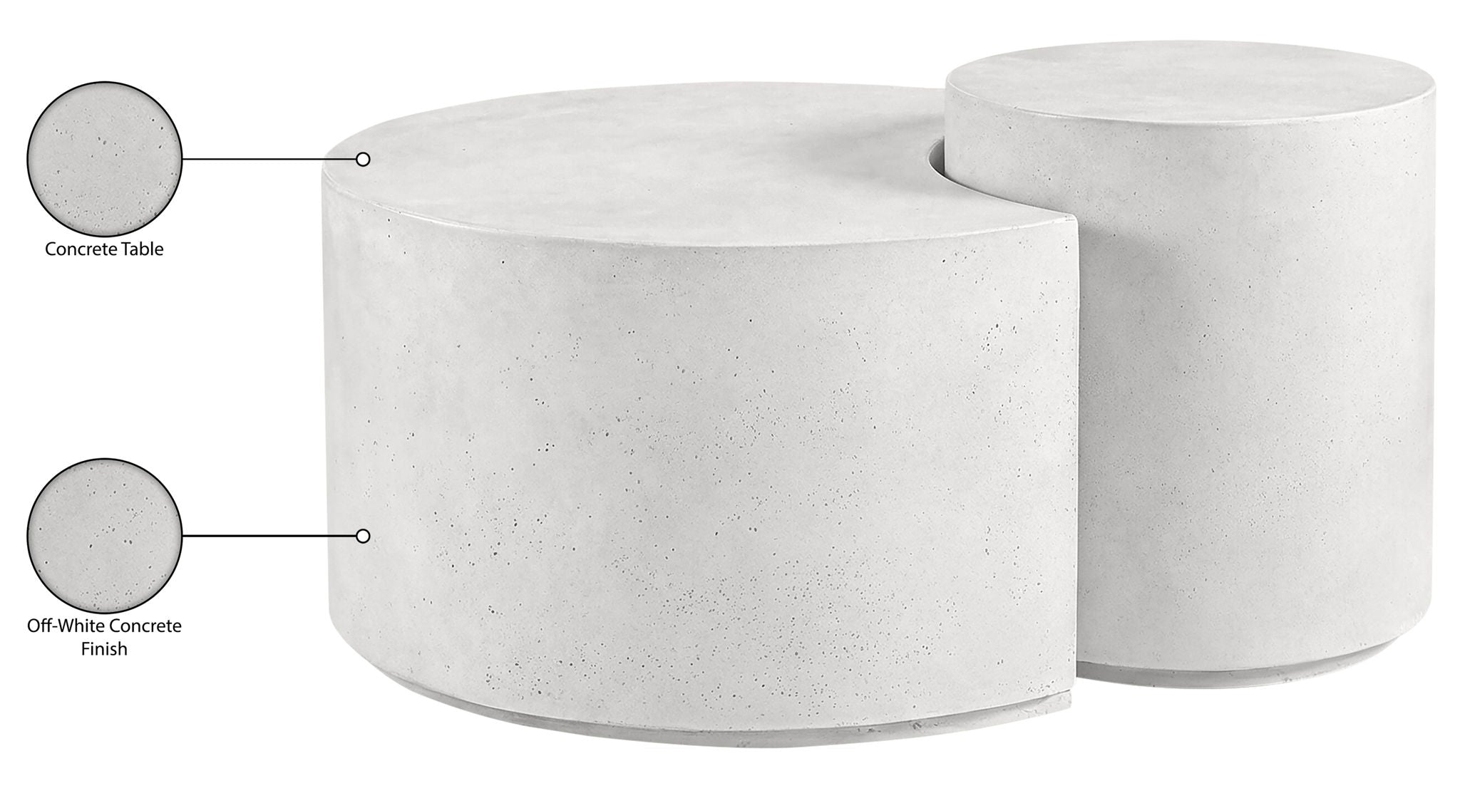 Imperia - Concrete Indoor / Outdoor Coffee Table - White