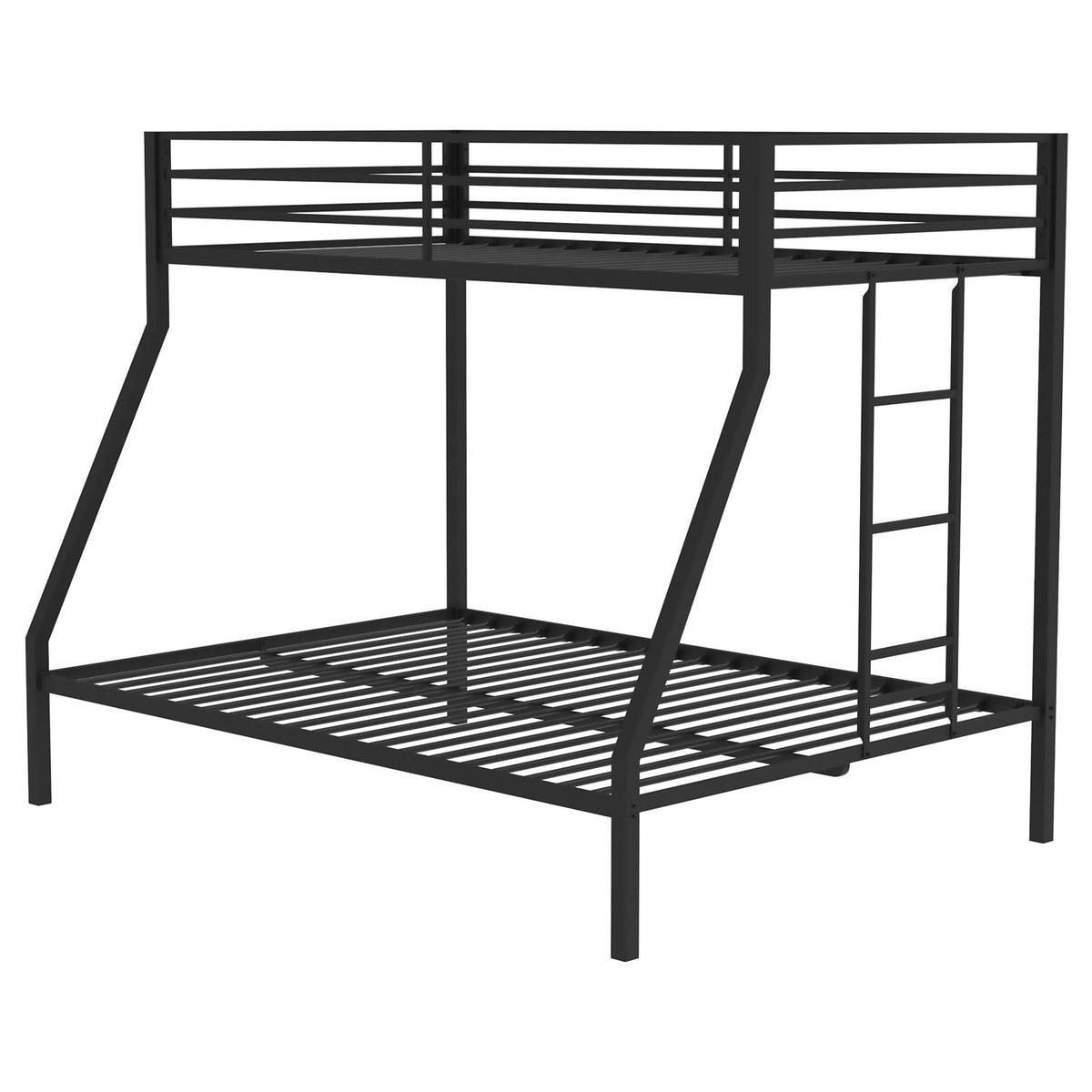 Alevera-Over- Steel Bunk Bed with Ladder Matte Black