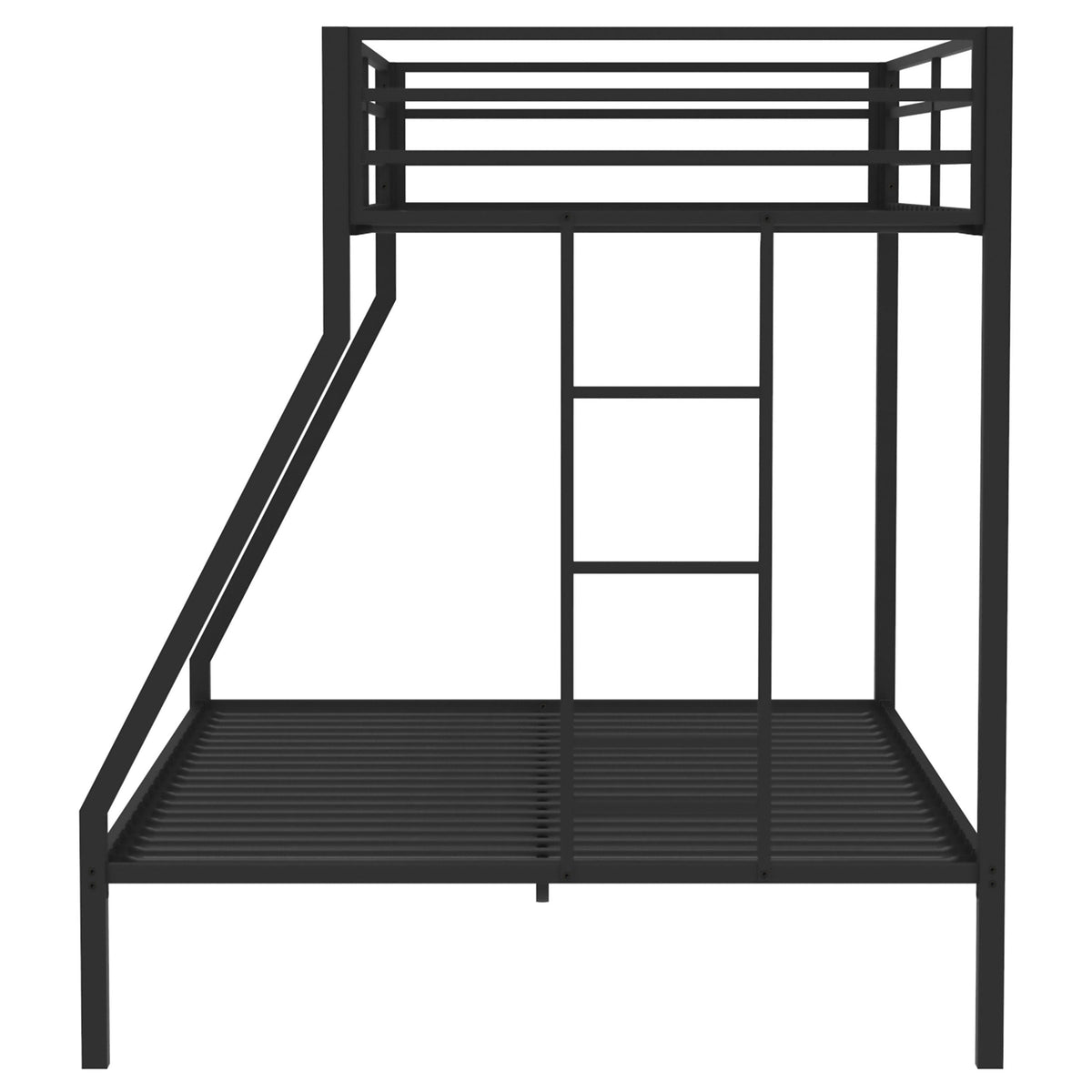 Alevera-Over- Steel Bunk Bed with Ladder Matte Black