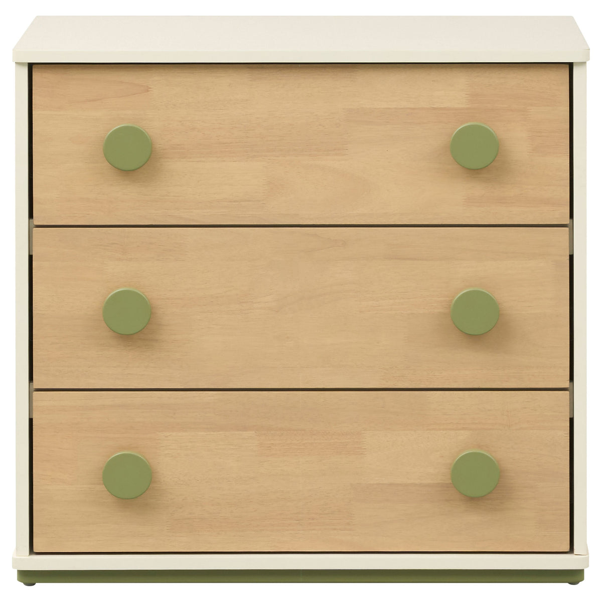 Evren 3-drawer Chest with Olive Wood Knobs Tri-Tone