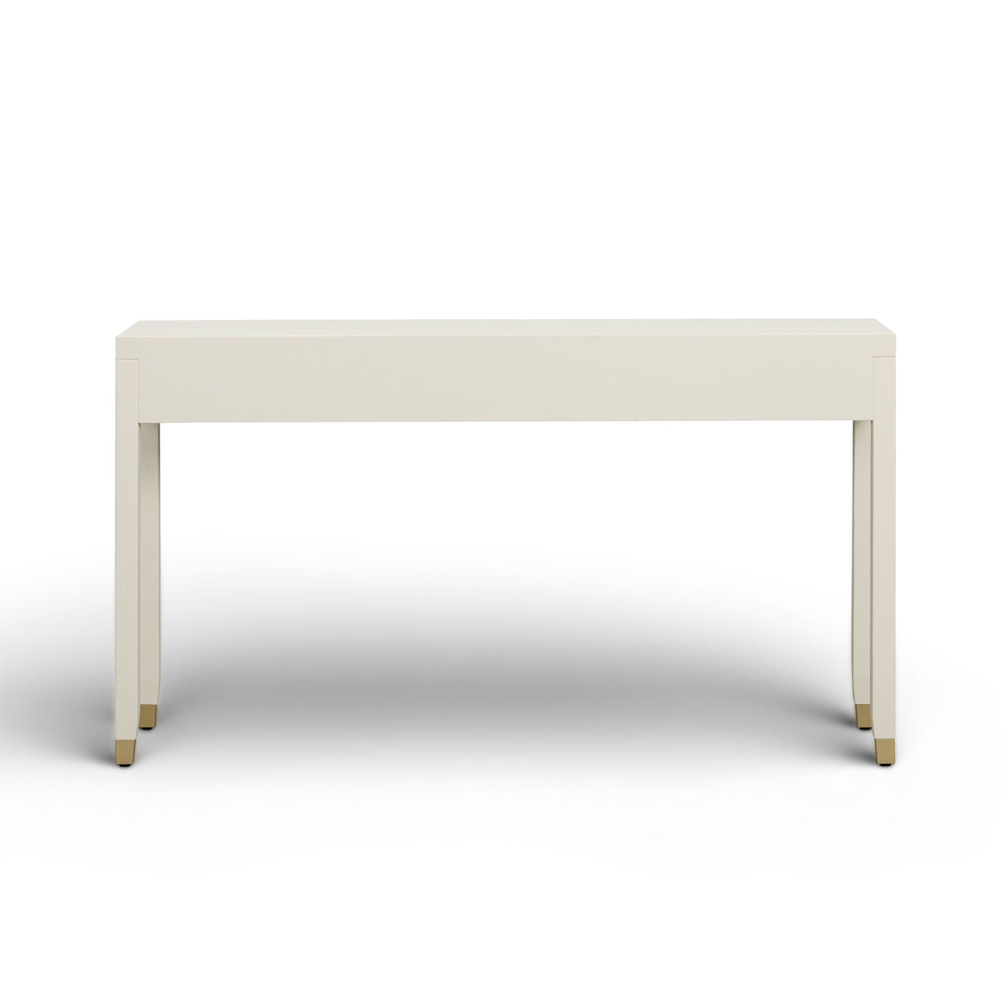 Dani - Faux Shagreen 2-Drawer Console Table - Cream