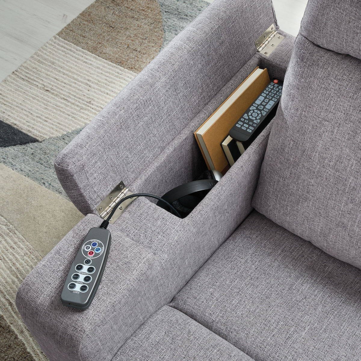 Pineland - Glider Power Recliner With Audio System - Pewter