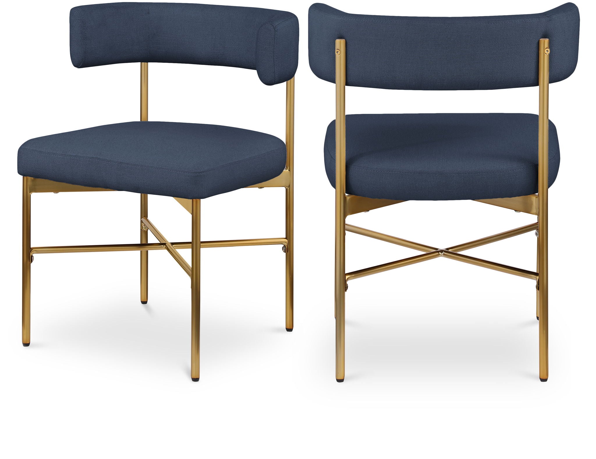 Rivage - Durable Dining Chair With Gold Frame (Set of 2)