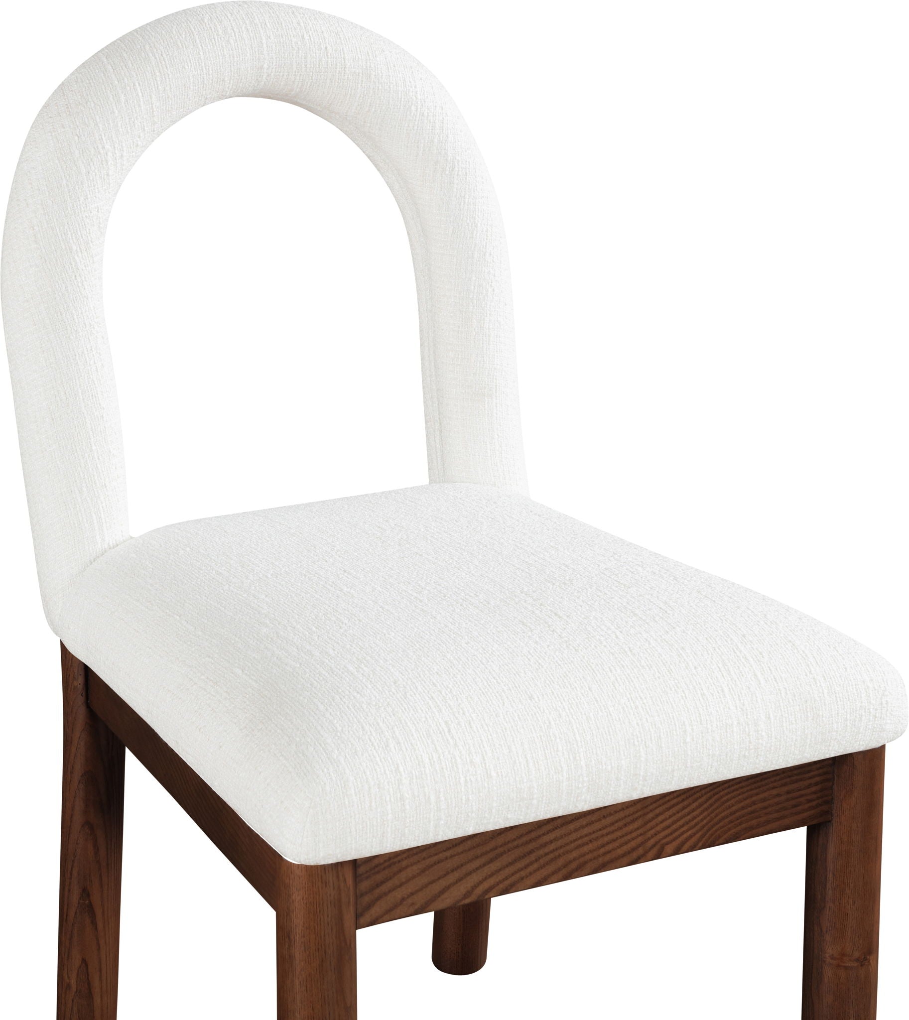 Conrad - Linen Dining Chair With Brown Legs