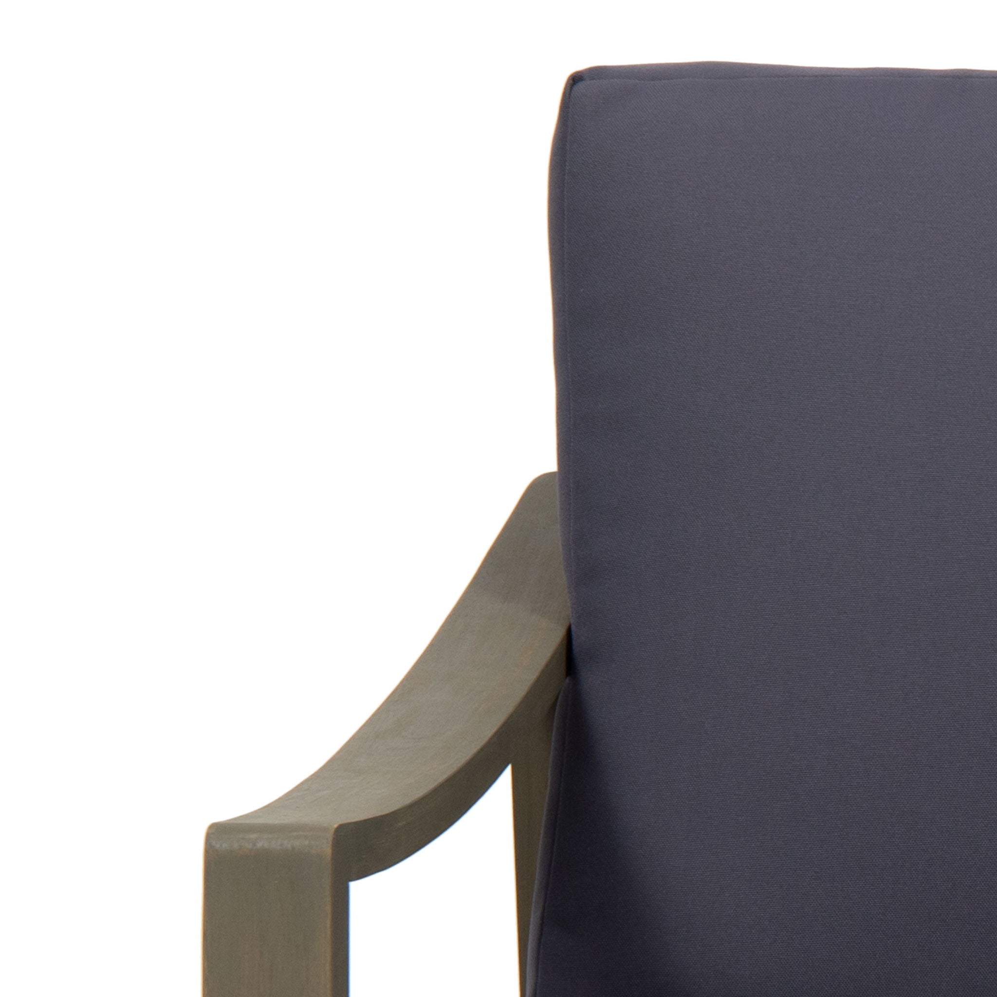 Samwell - Club Chair Outdoor Seating Acacia Wood - Dark Gray