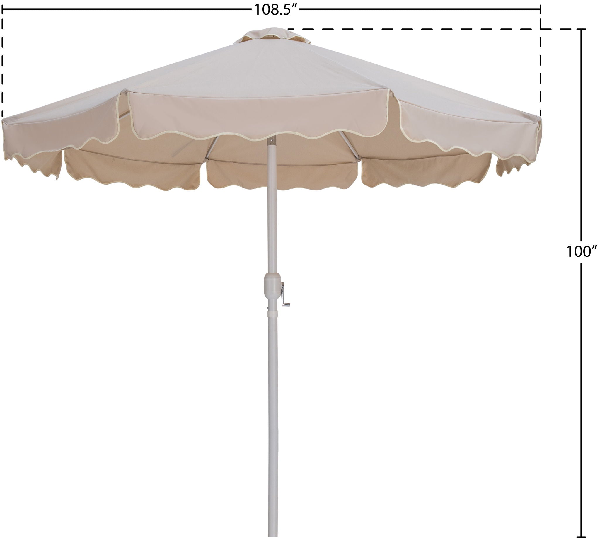 Amalfi - Patio Umbrella - White Pole
