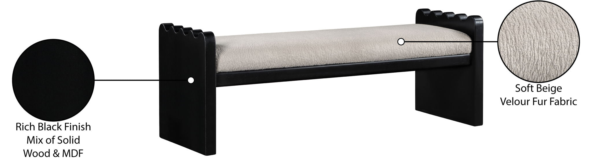 Sonia - Bench With Black Base