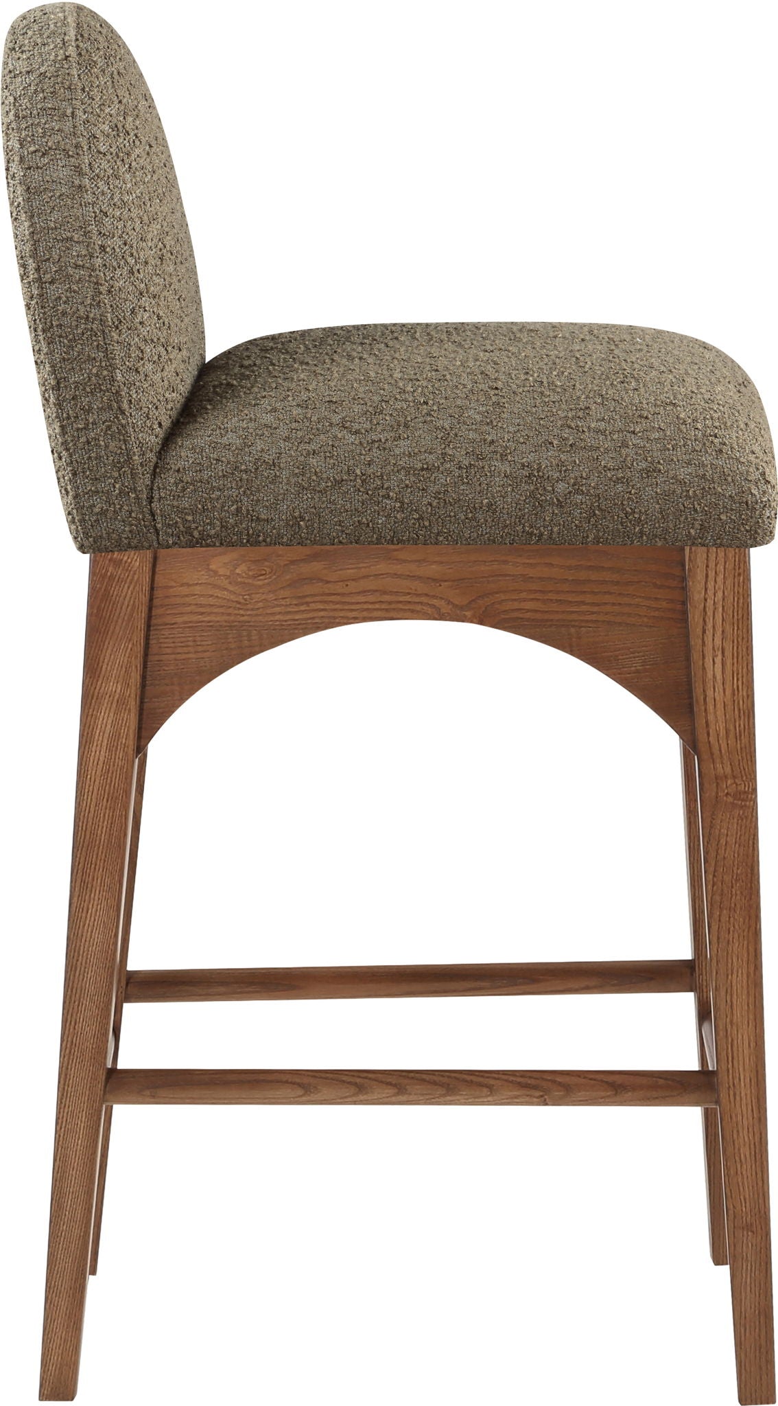 Waldorf - Boucle Stool With Brown Legs