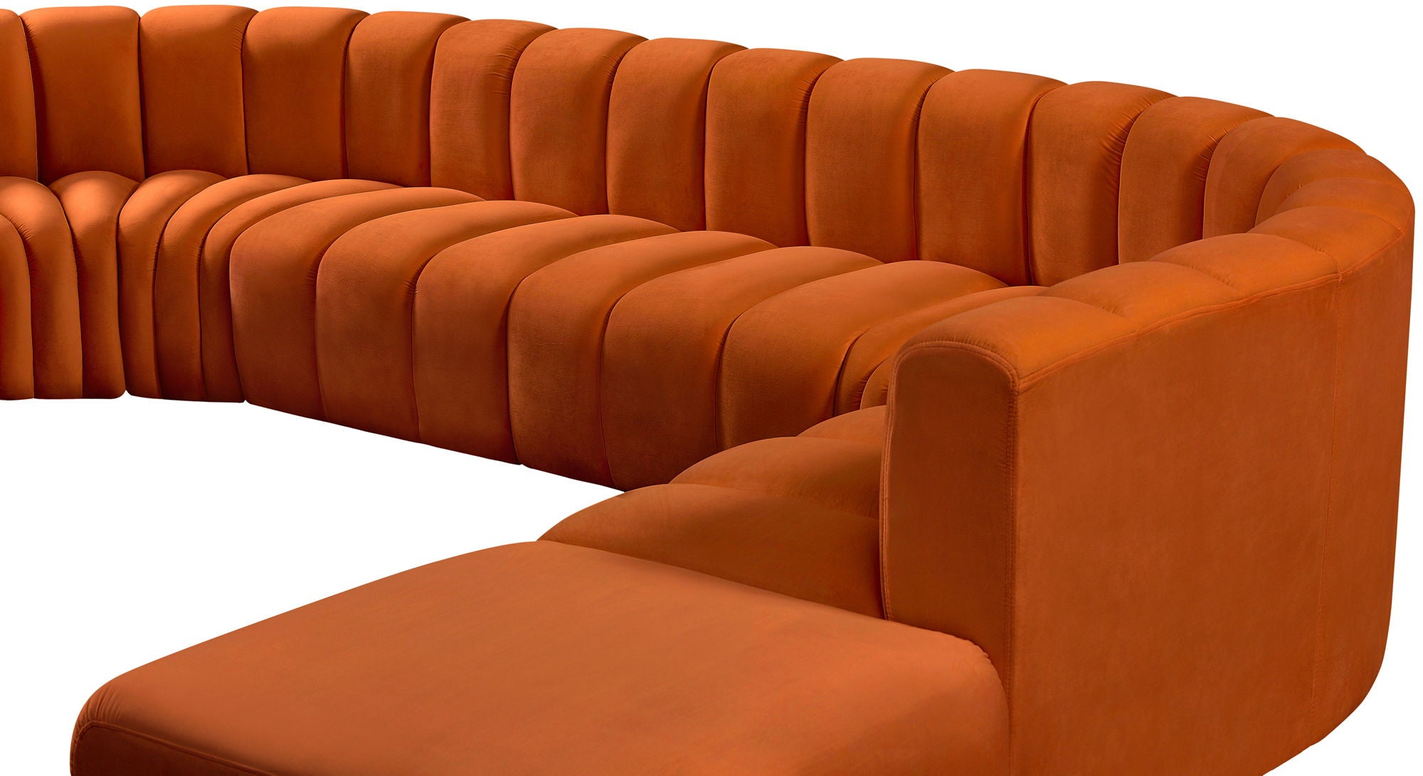 Arc - Velvet 7 Piece Corner Modular Sofa