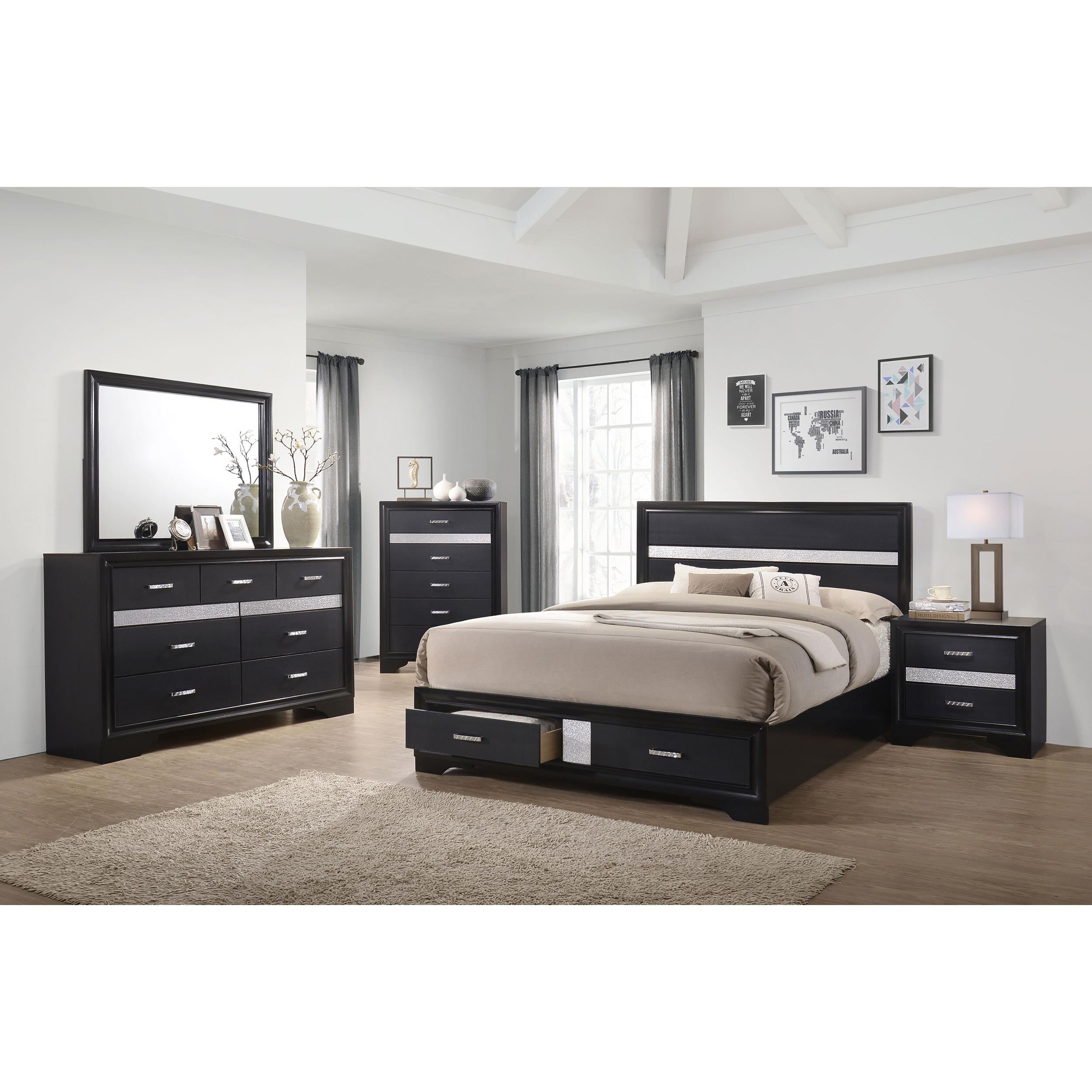 Diamond Modern Furniture COA Miranda California King Panel Bed with Storage 206361KW IMAGE 7
