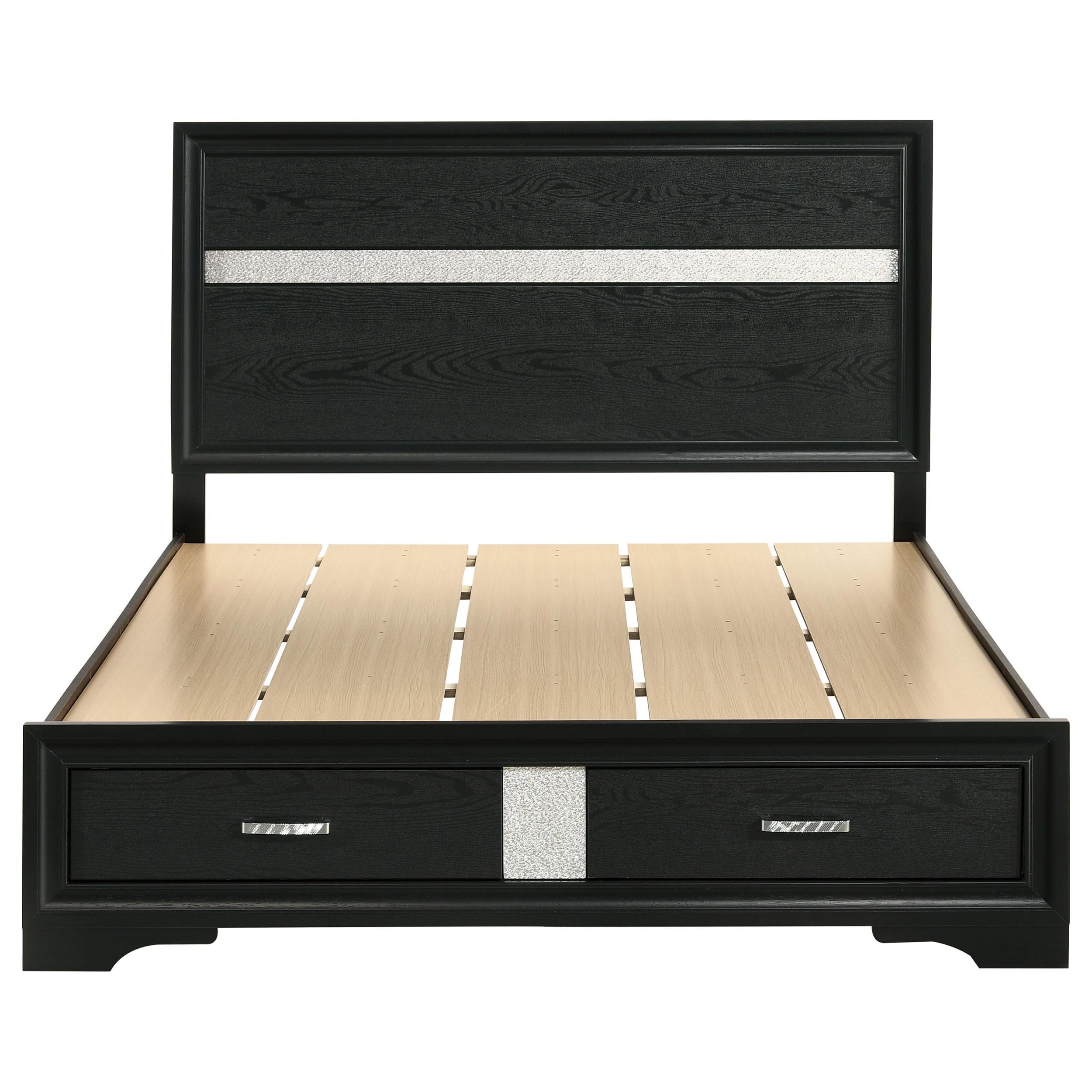 Diamond Modern Furniture COA Miranda Queen Panel Bed with Storage 206361Q IMAGE 3