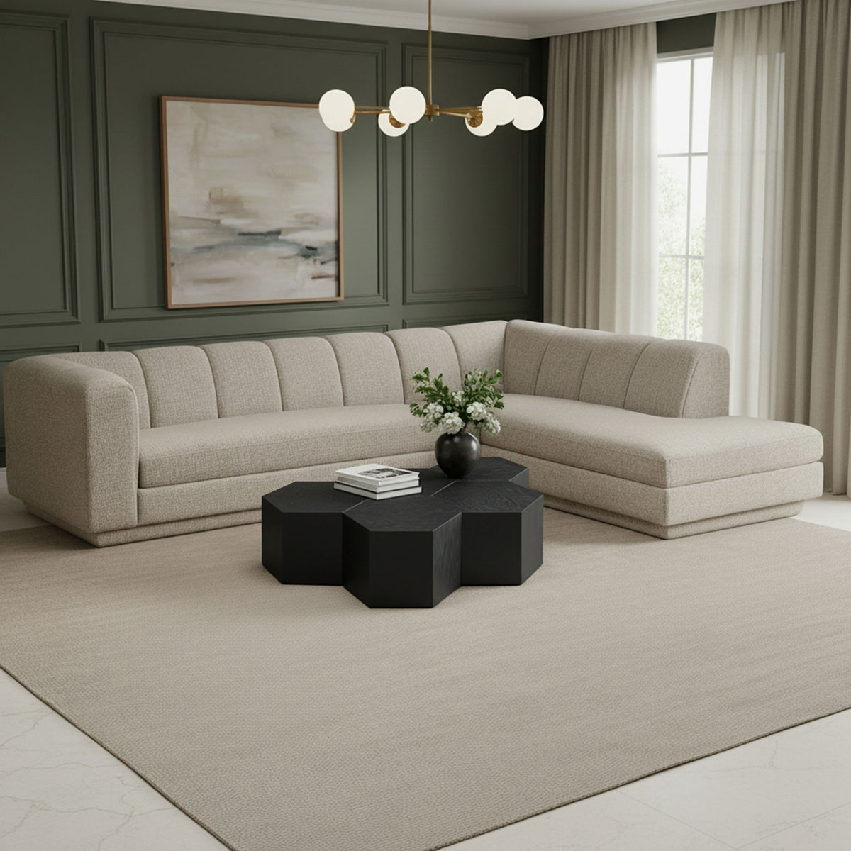 Modari - Sectional - Beige