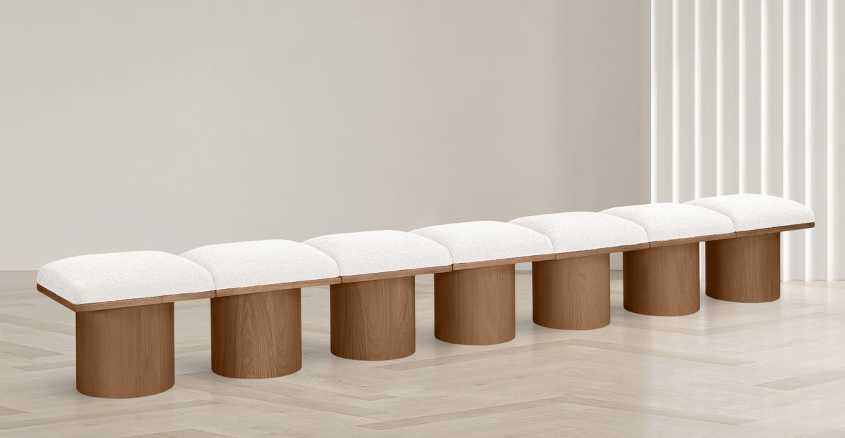 Pavilion - 7 Piece Modular Bench With Brown Base