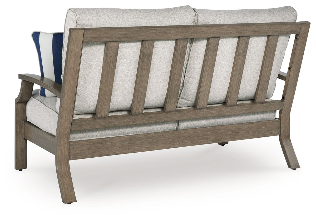 Rainier Ranch - Loveseat With Cushion - Brown / Beige