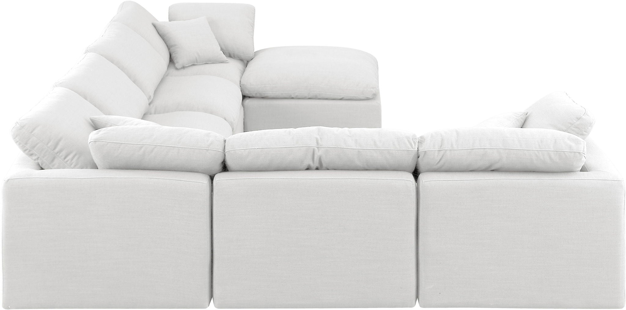 Indulge - Linen 7 Piece Modular Sectional - White