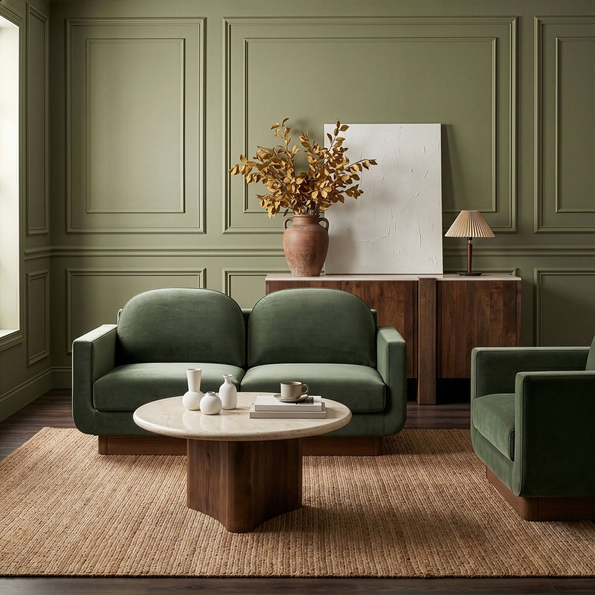 Diviento - Velvet Performance Fabric Upholstered Loveseat
