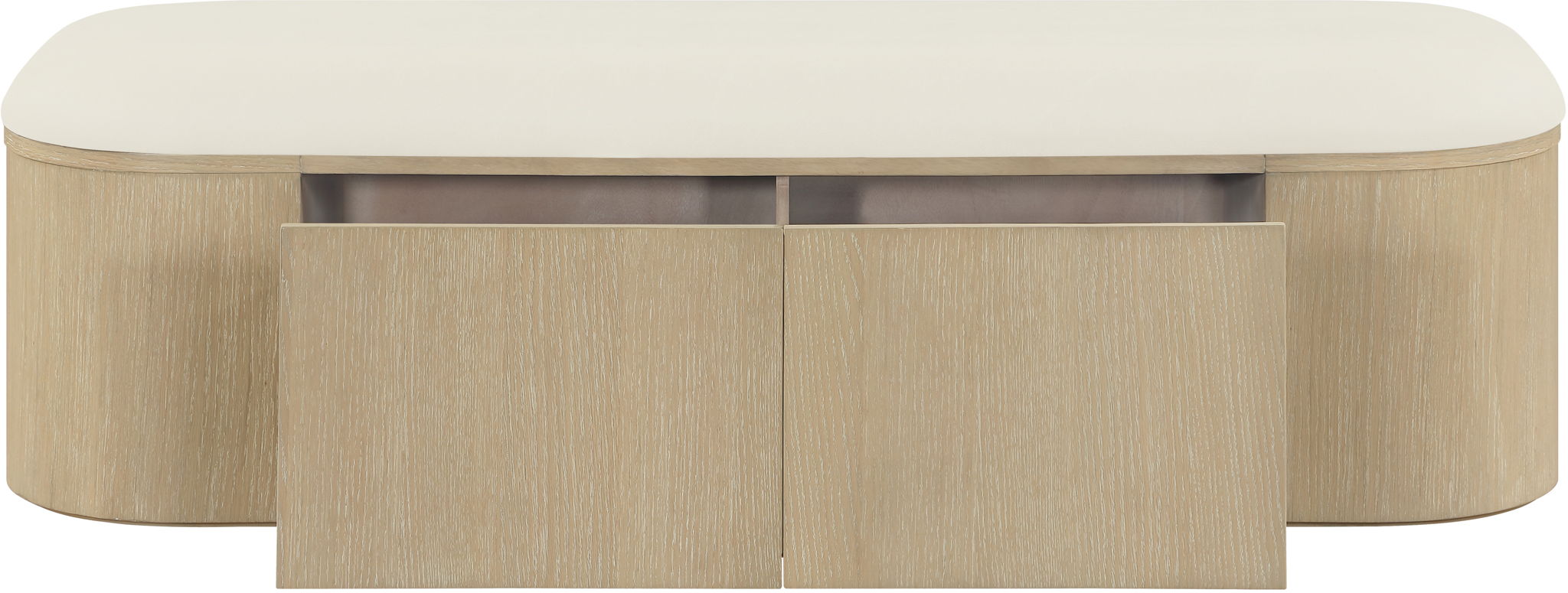 Velden - Upholstered Storage Bench With Stained Natural Base