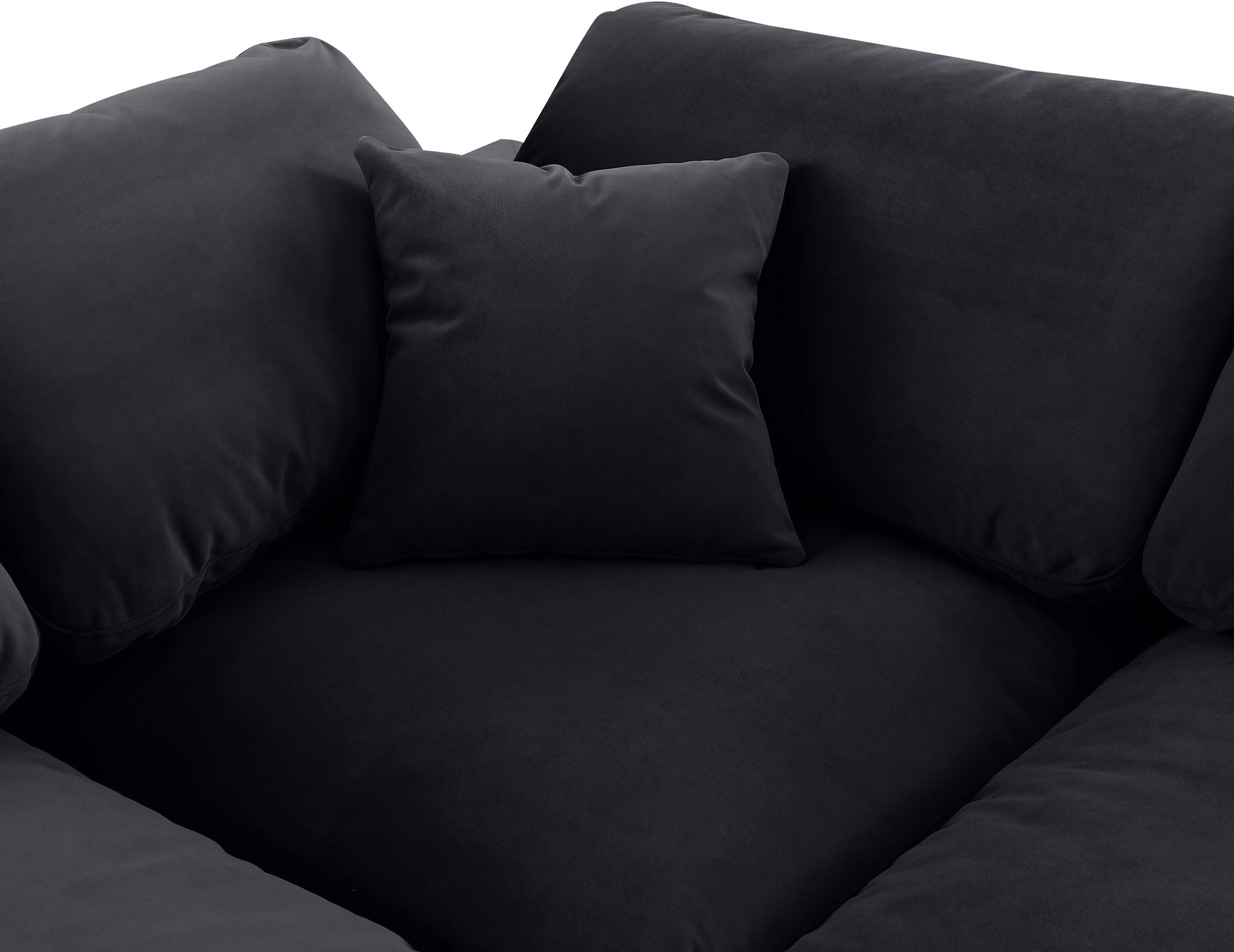 Comfy - 5 Piece Velvet Modular Corner Armless Sectional