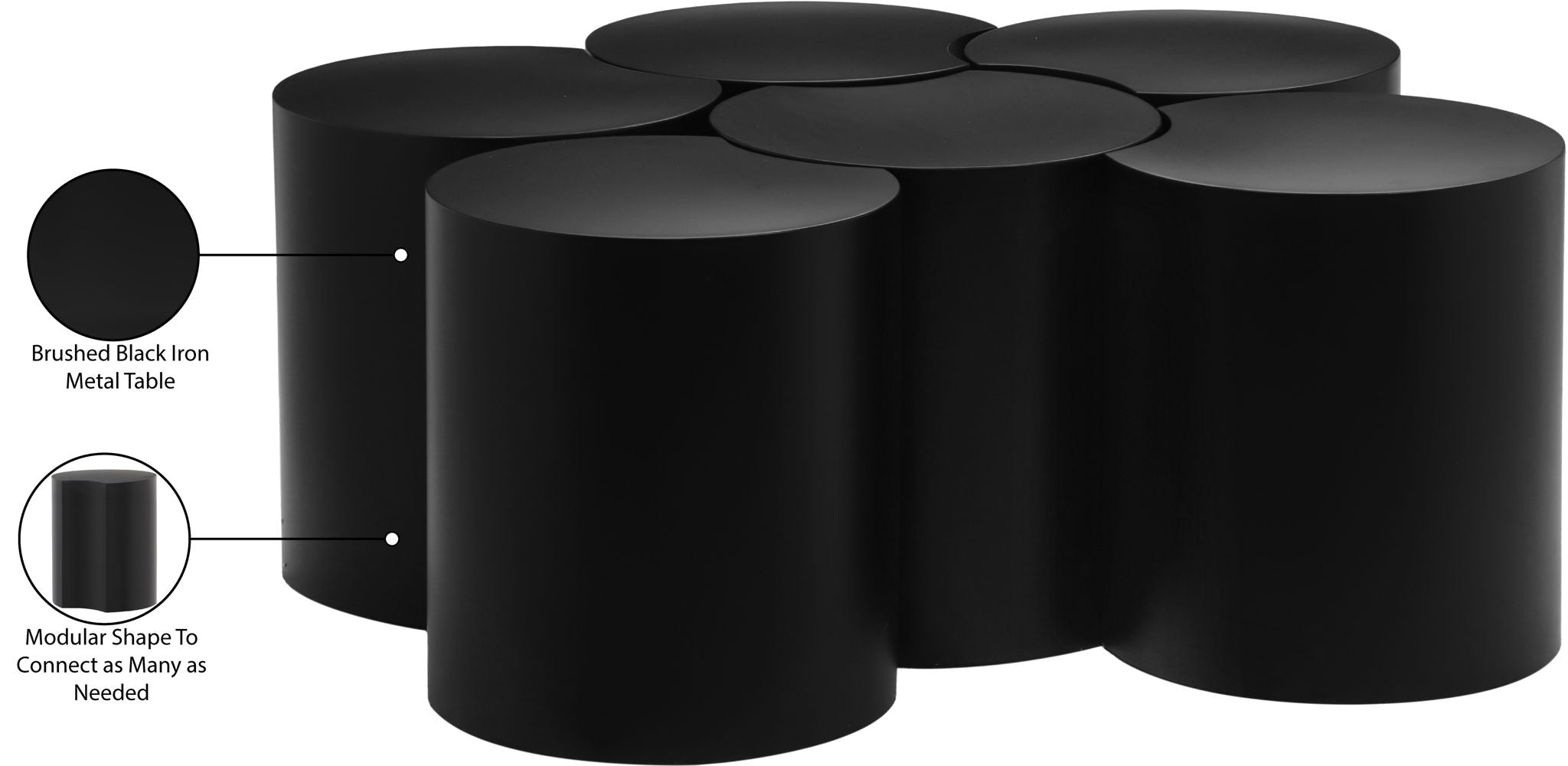 Dimple - 6 Piece Modular Coffee Table