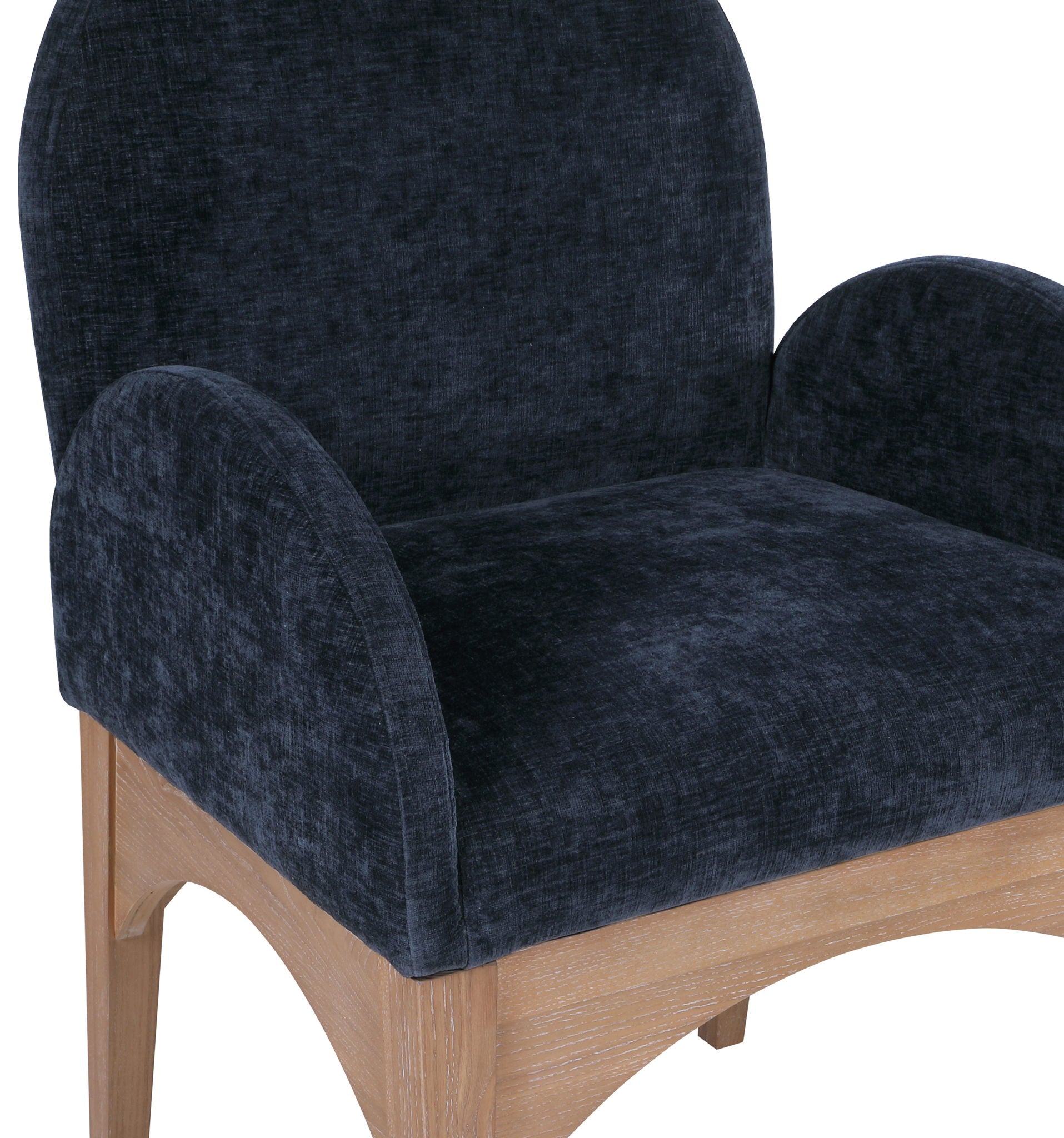Waldorf - Chenille Dining Arm Chair With Natural Legs