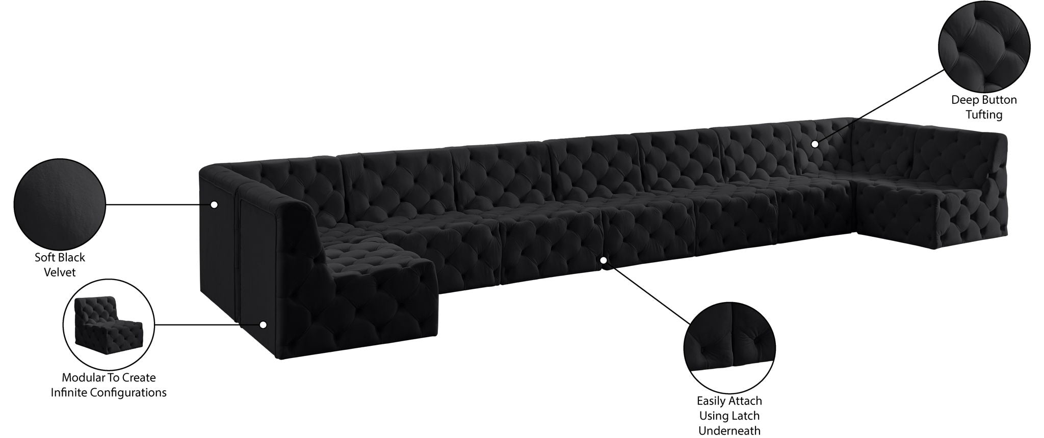Tuft - 9 Piece Modular Sectional