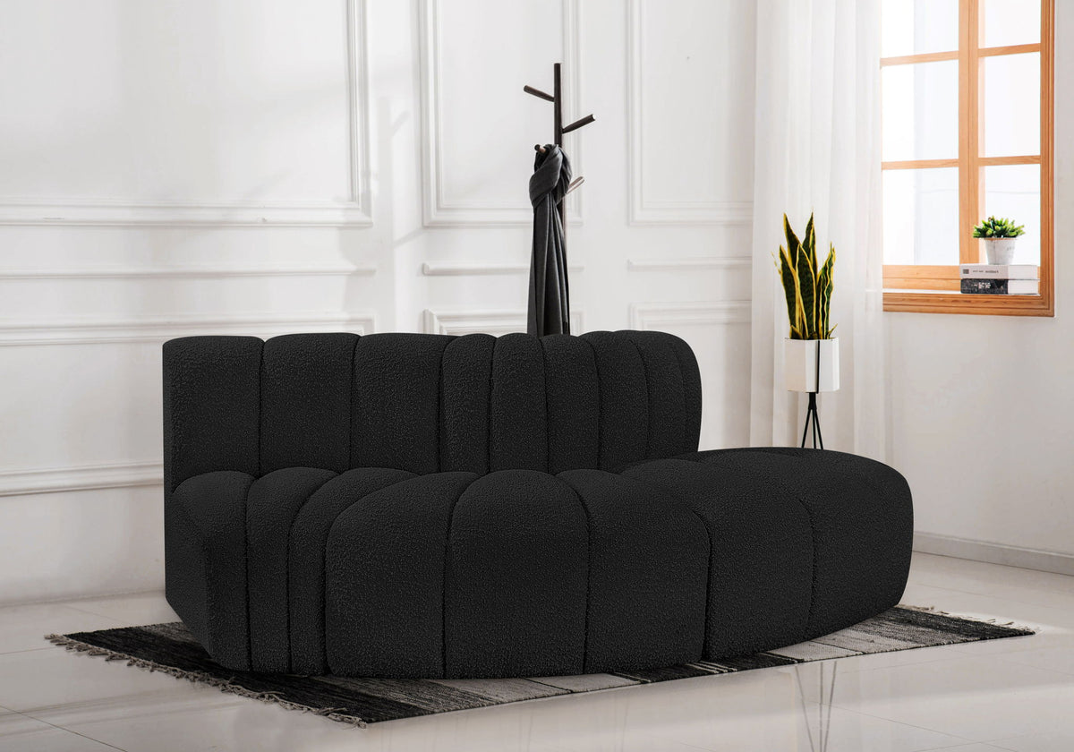 Arc - Boucle Fabric 3 Piece Modular Sofa