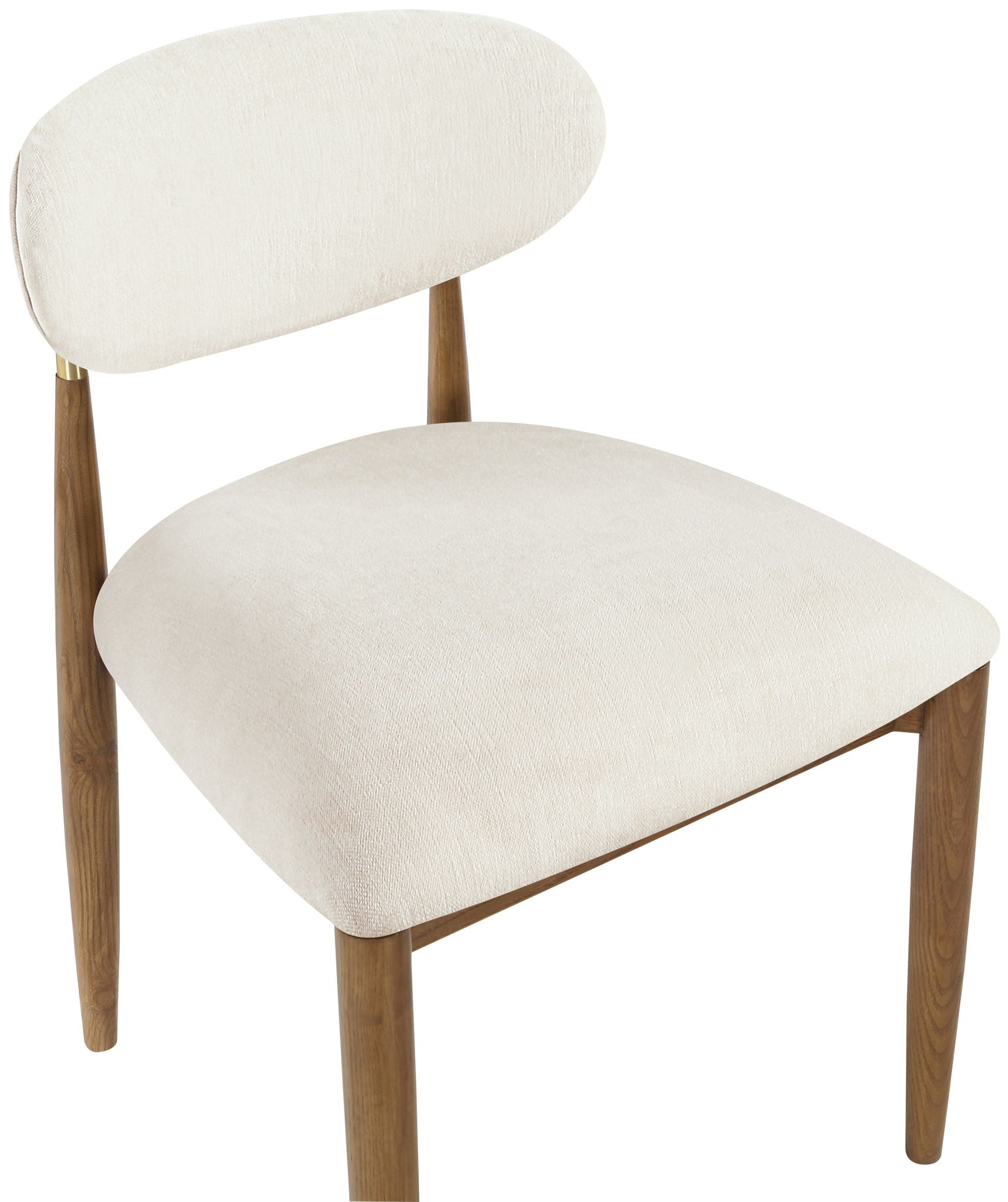 Riccio - Fabric Dining Side Chair (Set of 2) - Walnut Frame