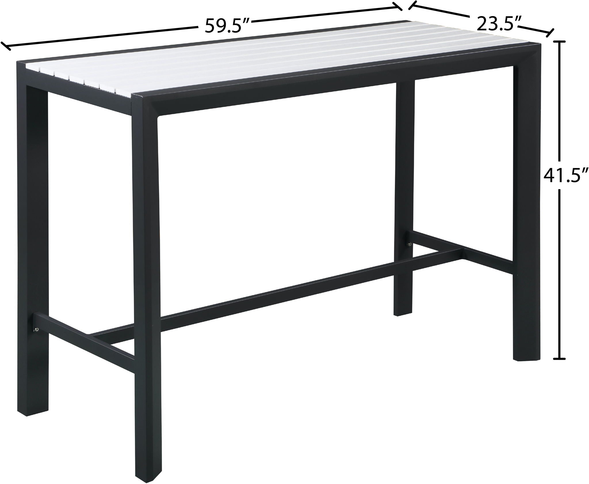Nizuc - Outdoor Patio Rectangle Bar Table