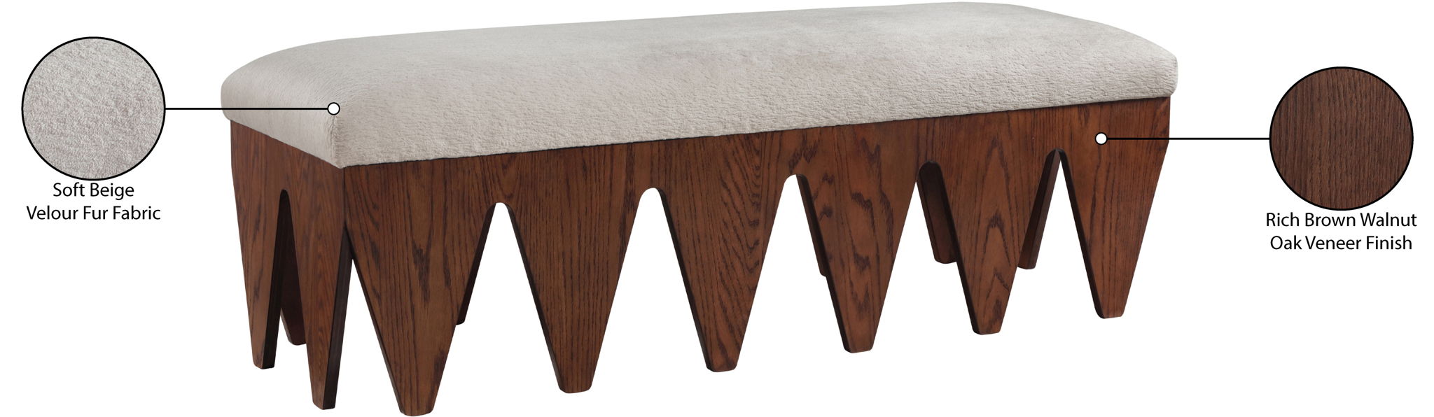 Altair - Bench - Dark Brown Base