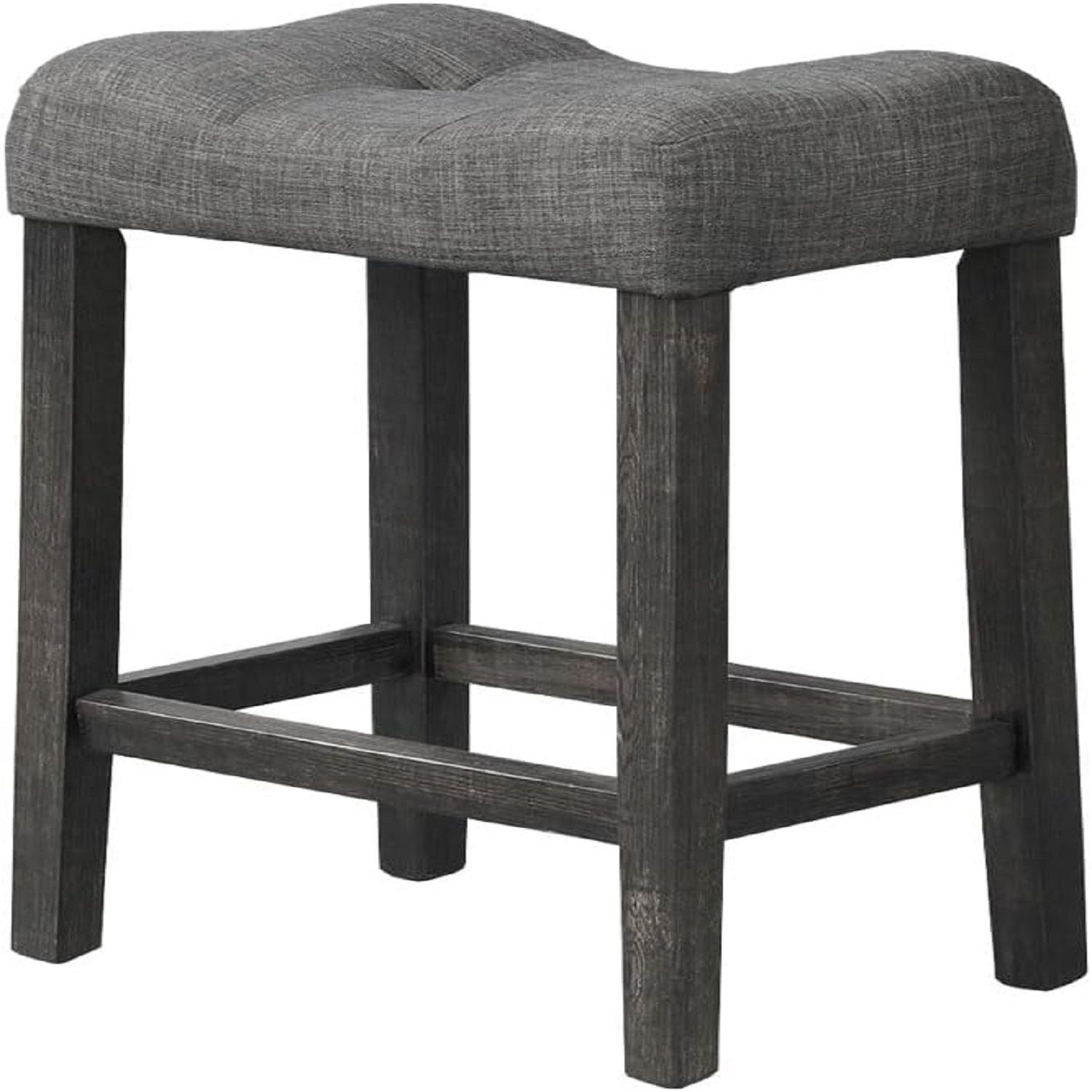 Transitional Counter Dining Set With 4 Tufted Stools