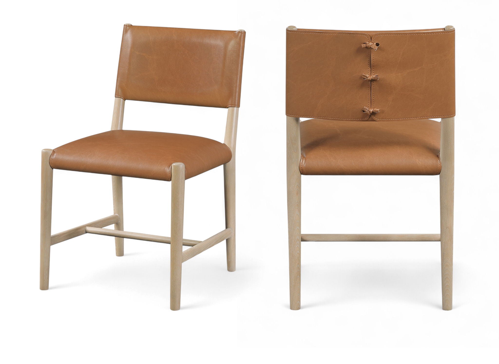 Andie - Vegan Leather Upholstered Dining Chair (Set of 2) - Natural Base
