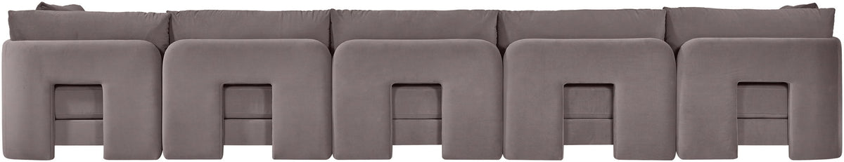 Hammond - Velvet Performance Fabric Upholstered 5 Piece Sofa