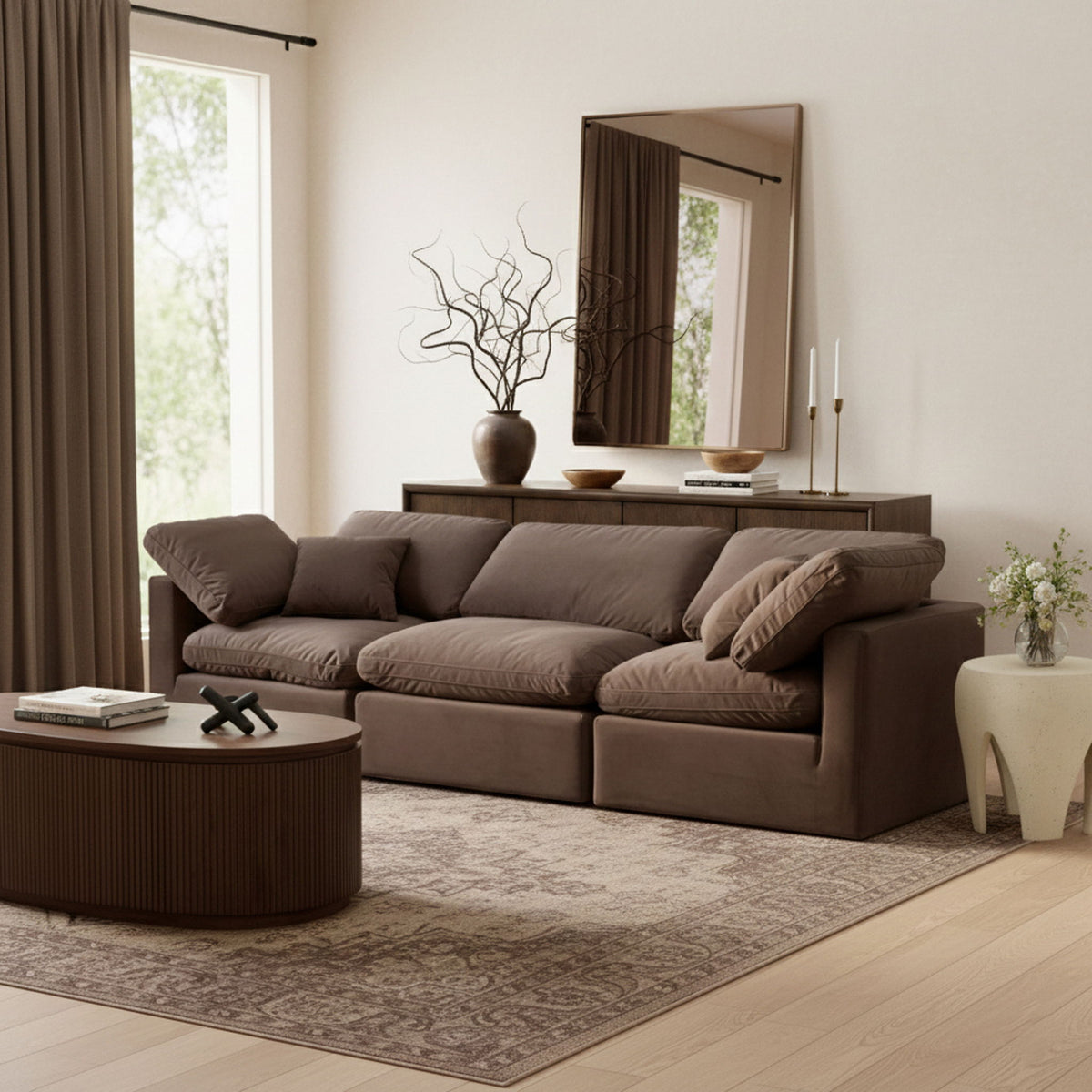 Indulge - Velvet 3 Seat Modular Sofa