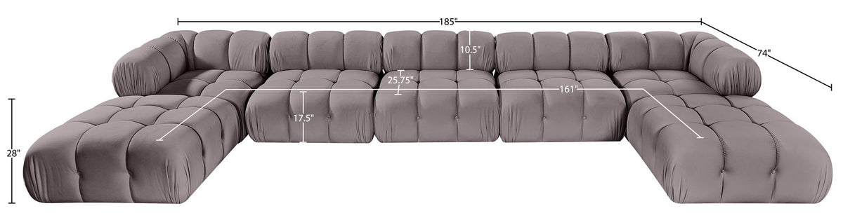 Orin - 7 Piece Modular Sectional (3 Modular Chairs, 2 Corner Chairs & 2 Ottomans)