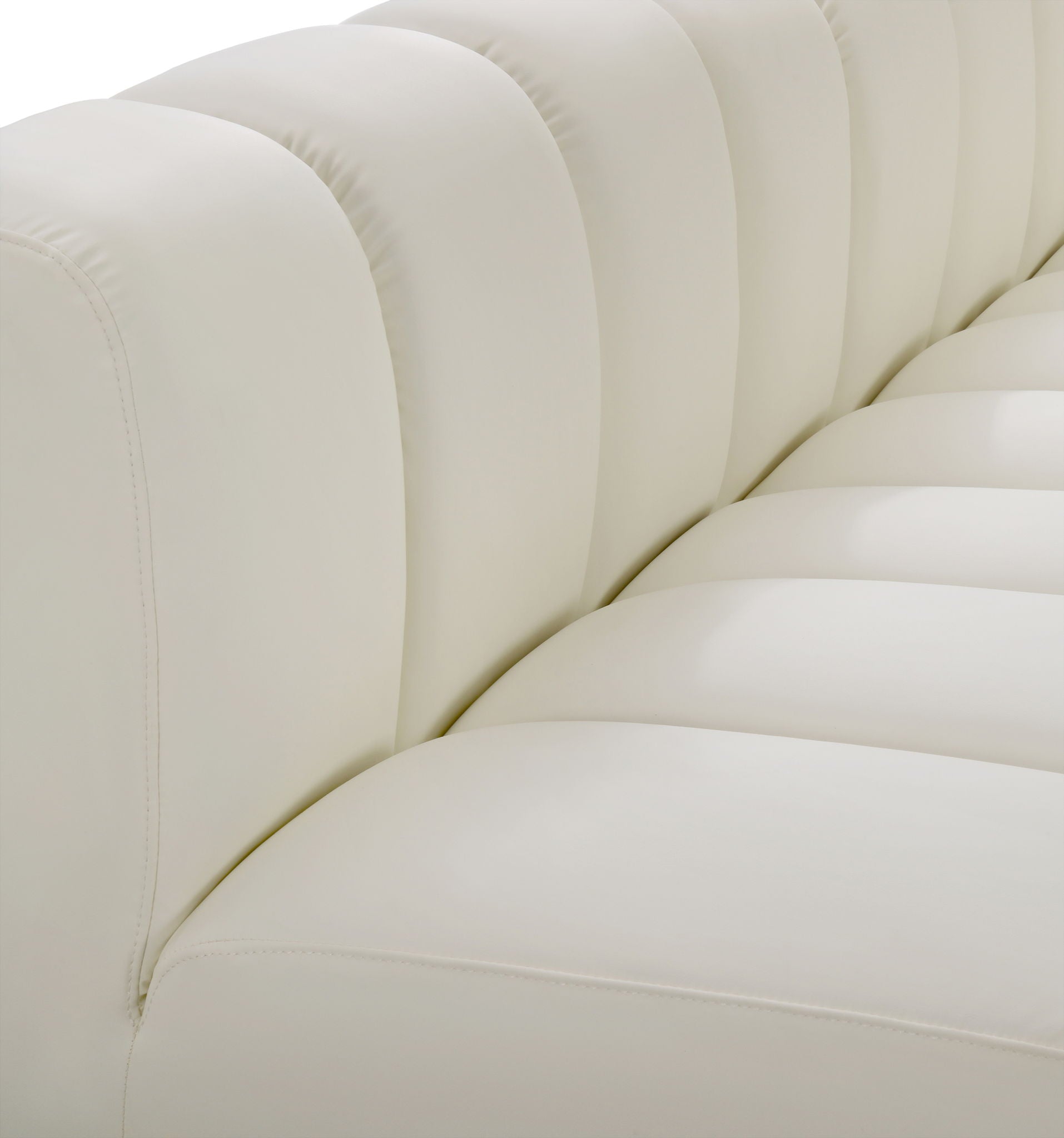 Arc - Faux Leather 4 Piece Curved Modular Sofa