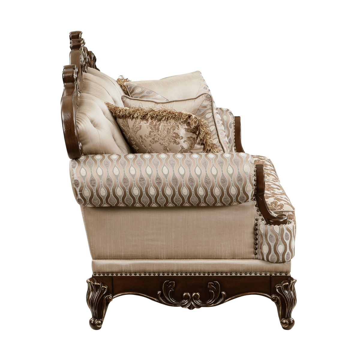 Balthasar - Sofa & Loveseat - Cherry / Beige