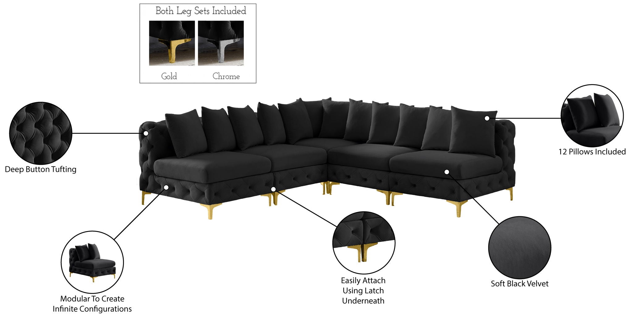 Tremblay - 5 Piece Modular Sectional