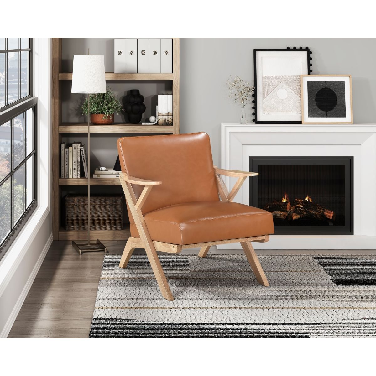 Gideon - Accent Chair Light Brown Base