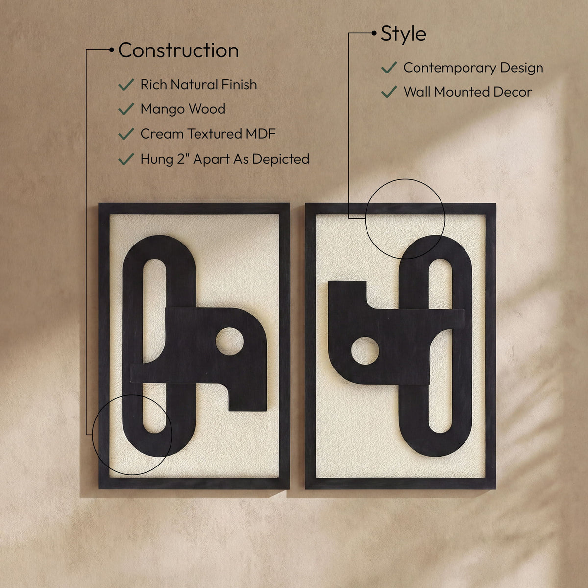 Arid - 50" x 36" 2 Piece Wall Art