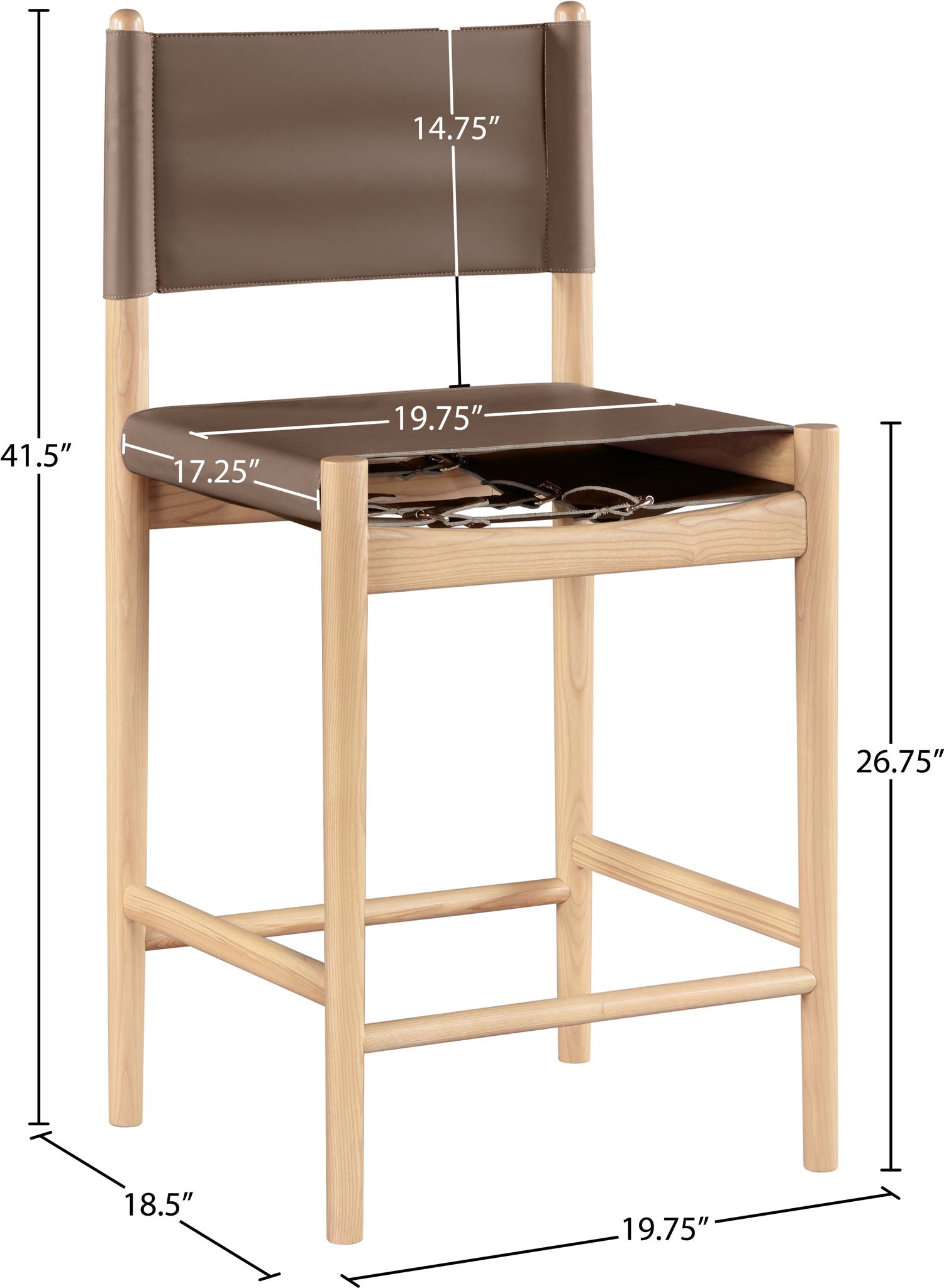Rawlins - Counter Stool - Natural Frame