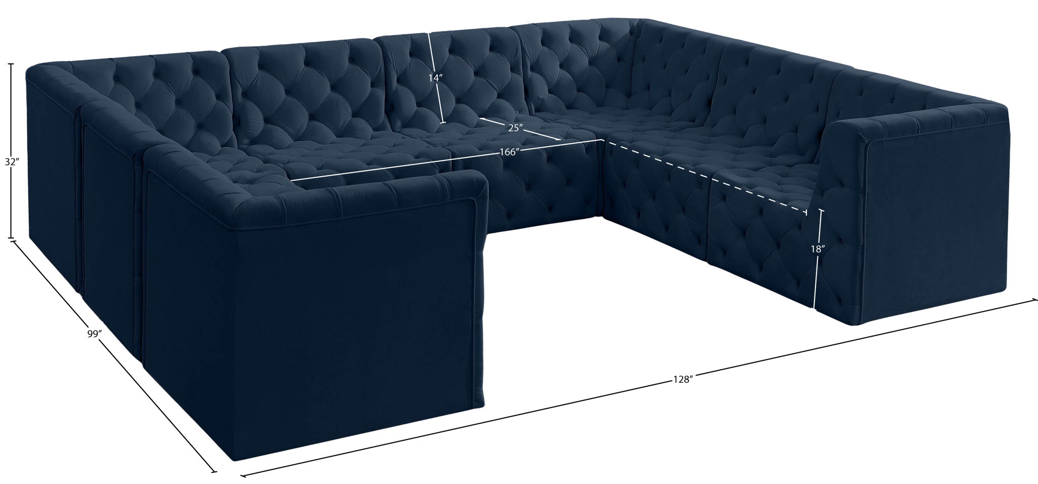 Tuft - 8 Piece Modular Sectional