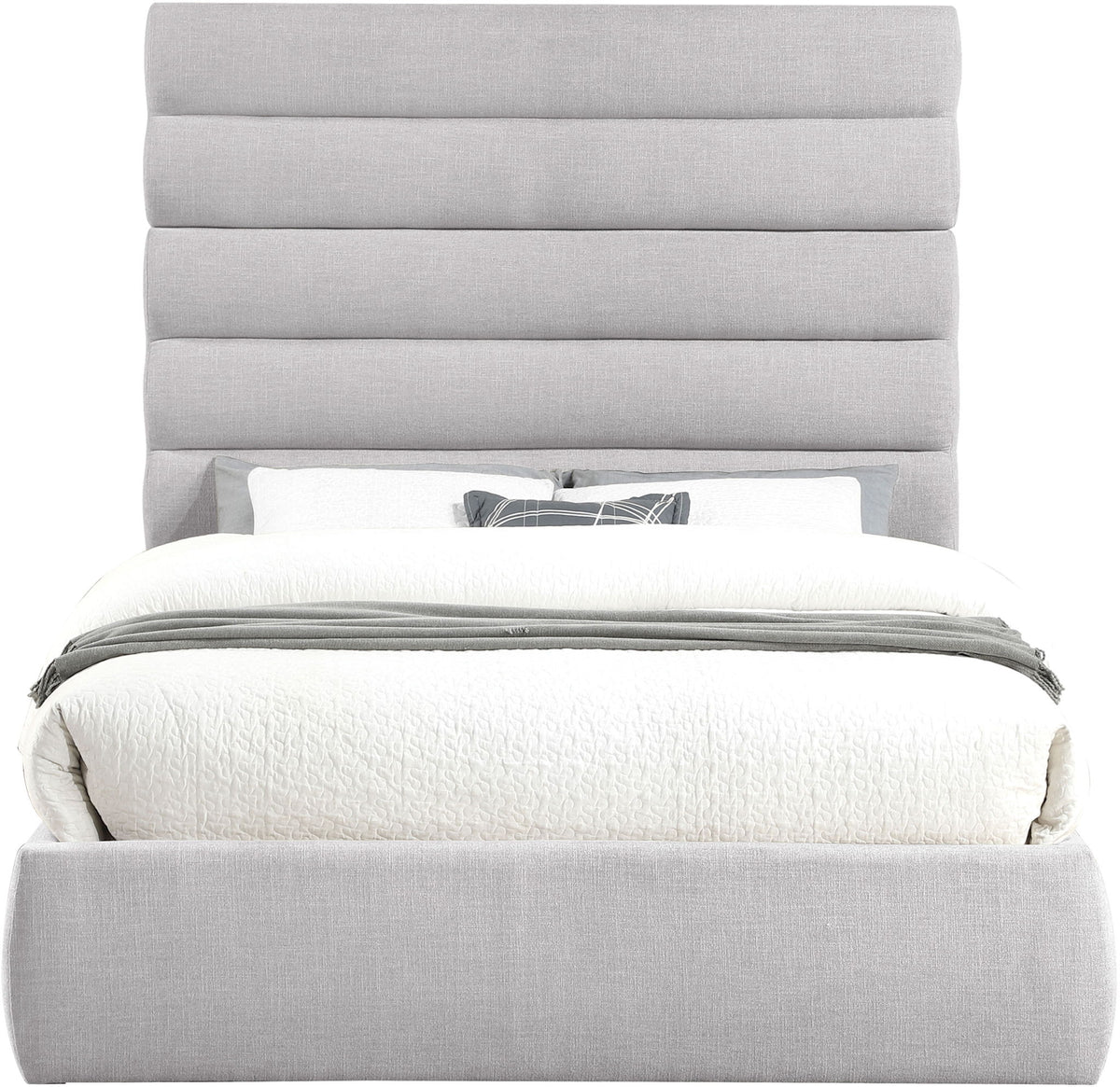 Adam - Linen Fabric Bed With 70.5" Headboard