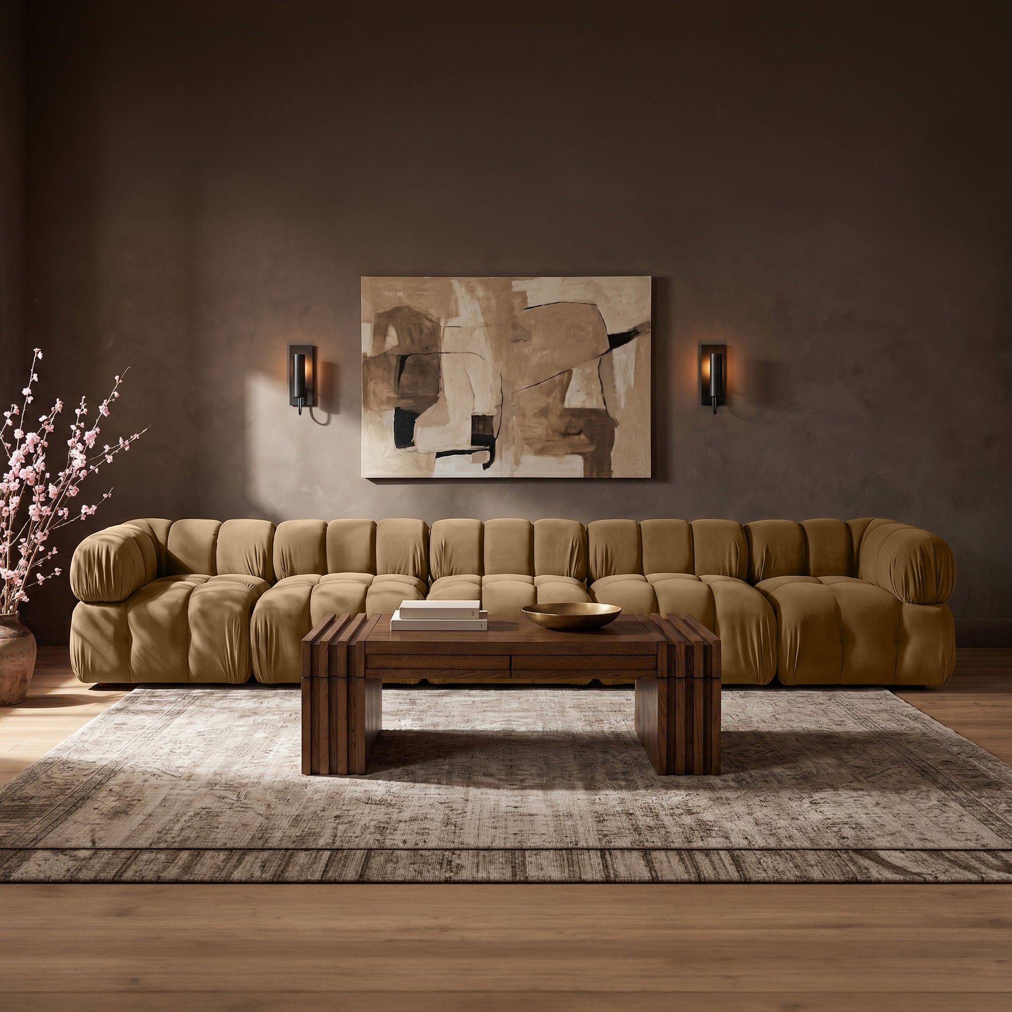 Orin - Fabric Velvet 5 Piece Modular Sofa