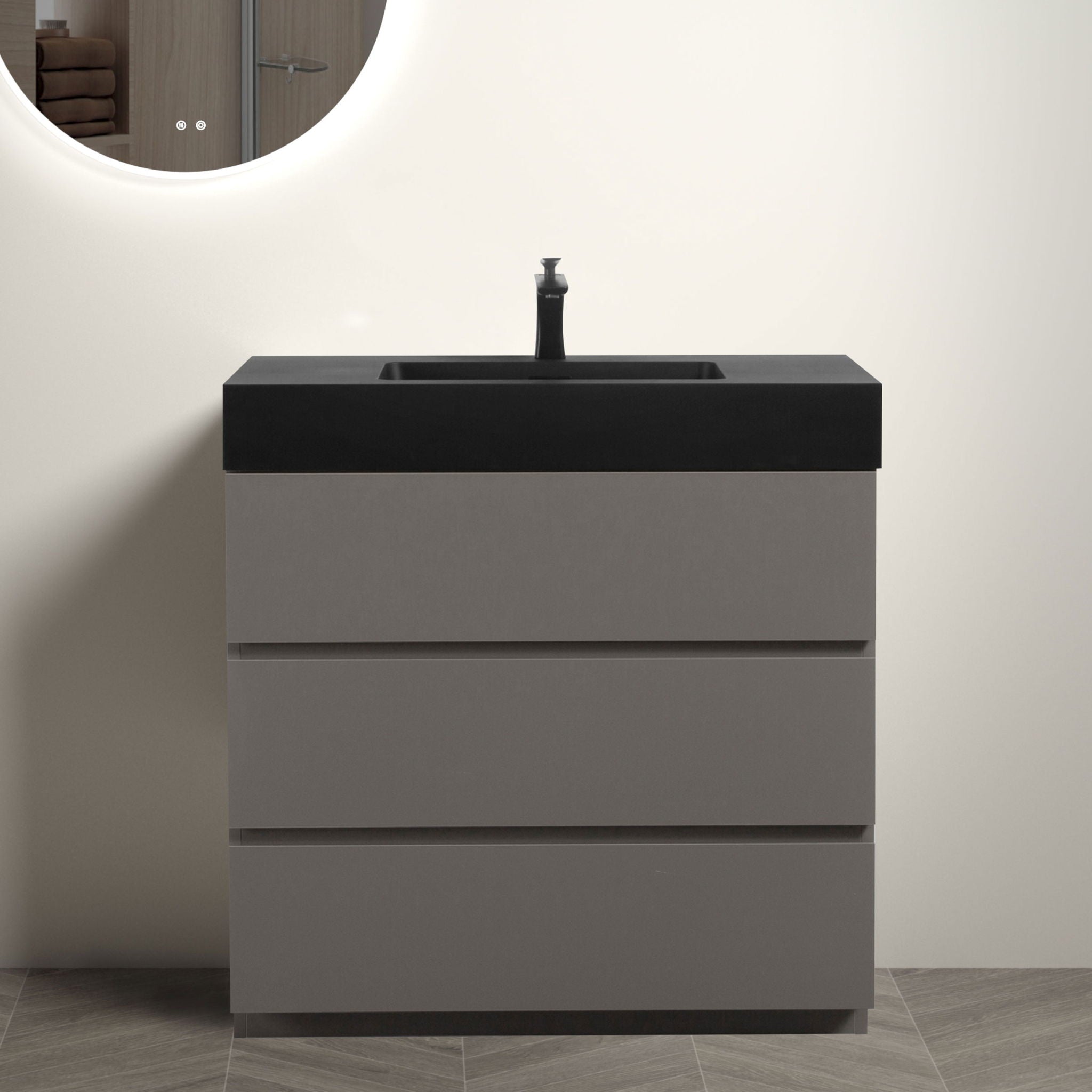 Alice - Bathroom Vanity With Sink, Large Storage Freestanding