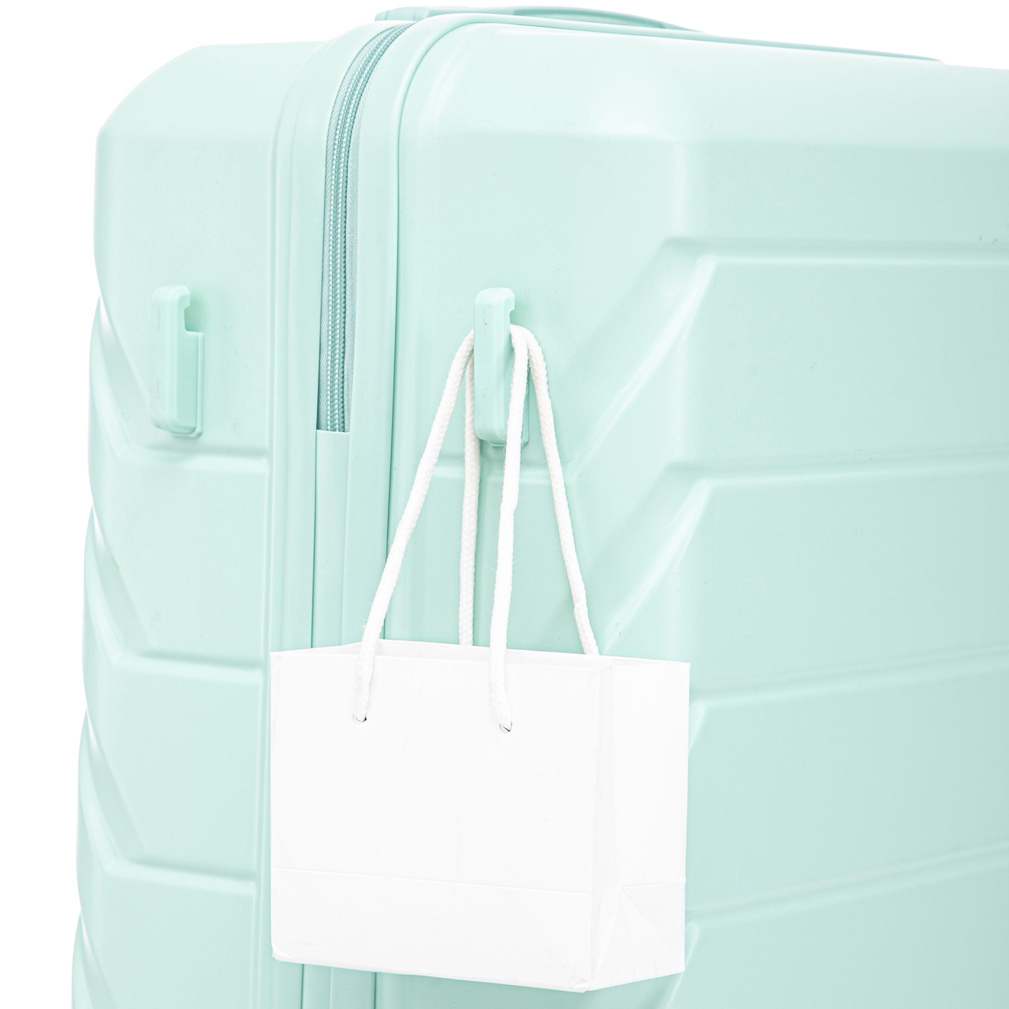 Hard Shell Luggage With Scratch Resistant Surface, 4 Wheels, Combination Lock & Side Hooks