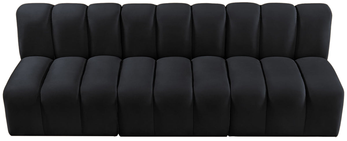 Arc - Velvet 3 Piece Modular Straight Sofa